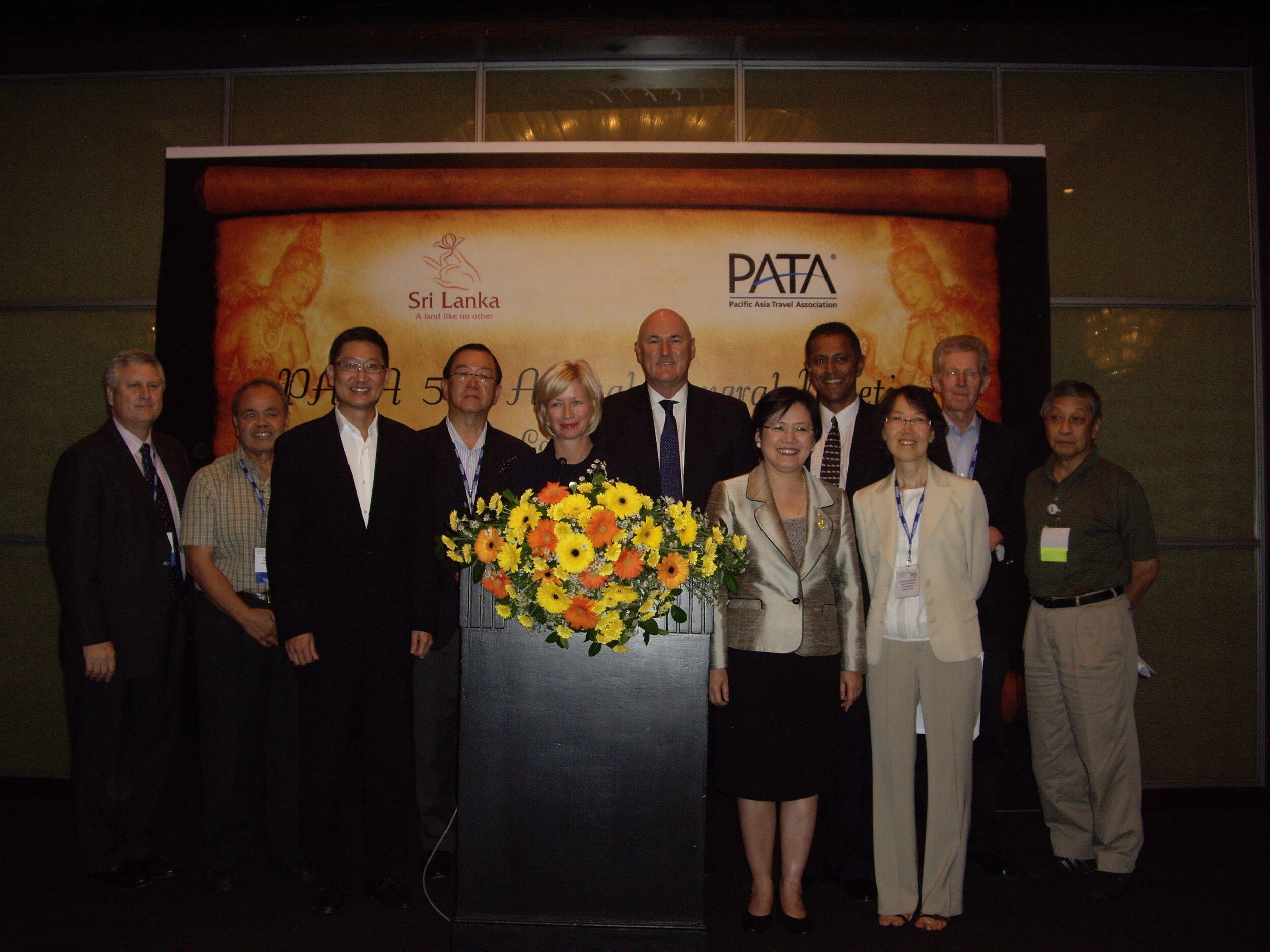 Phornsiri Manoharn with the new PATA Executive Committee team at the PATA 57th Annual General Meeting in Colombo, Sri Lanka.