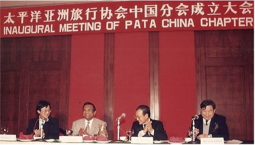 PATA Chapter in China setting up before the PATA Conference.   Photo courtesy: Lakshman Ratnapala  