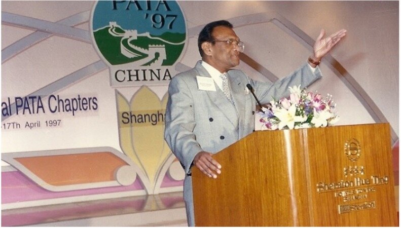  PATA president Lakshman Ratnapala meets the International media following the PATA Chapters’ World Congress in Shanghai.   Photo courtesy: Lakshman Ratnapala  