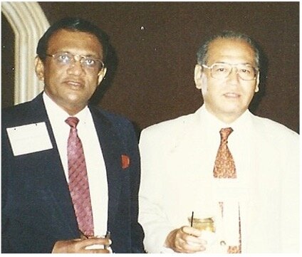  PATA President Lakshman Ratnapala with Mr. Kiyomi Sugahara of Japan.    Photo courtesy: Lakshman Ratnapala   &nbsp; 