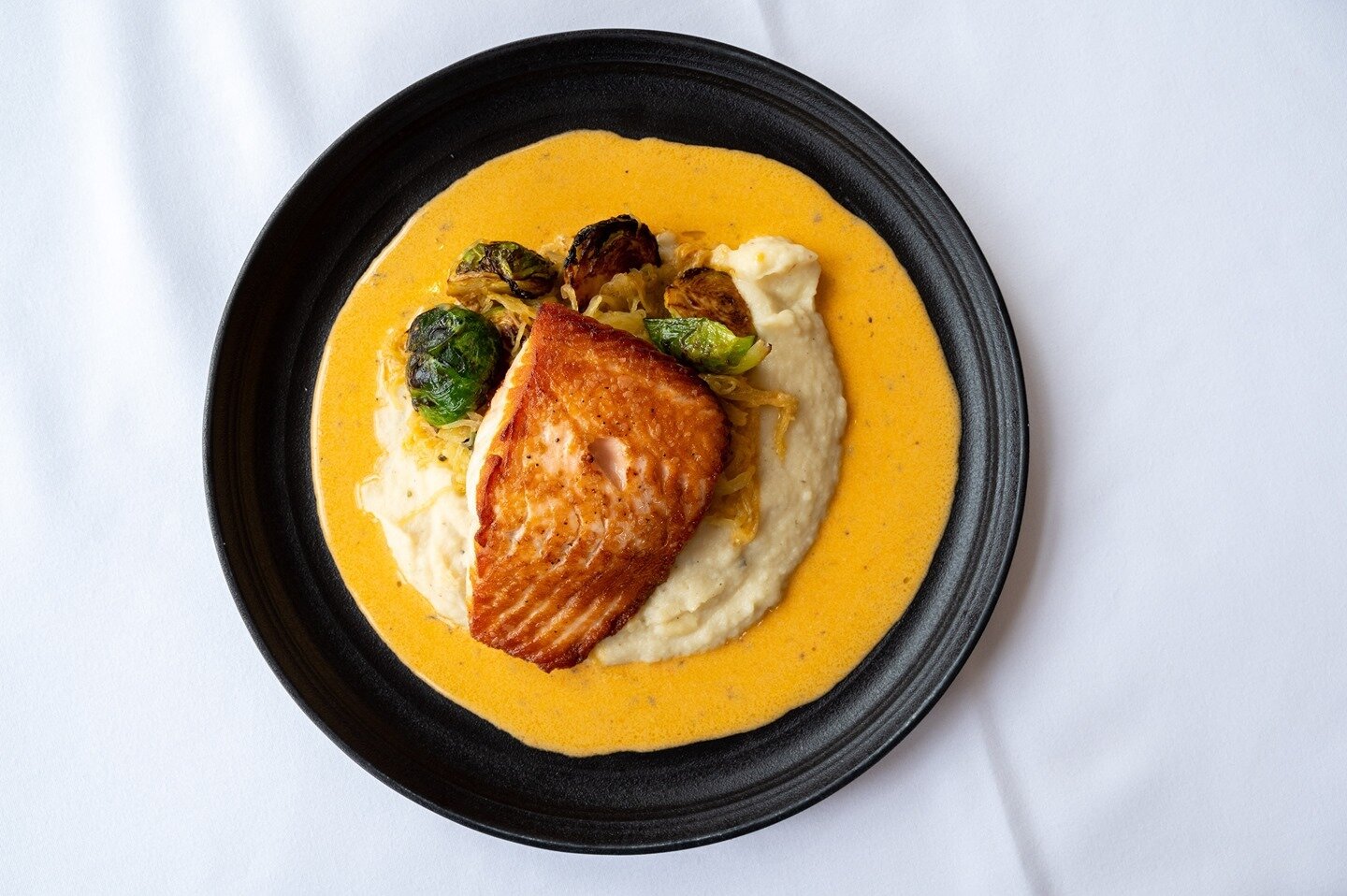 Seared Salmon!⁠
⁠
Gulf of Maine Salmon with Brussels sprouts, mushrooms, cornmeal gnocchi, truffle coulis!⁠
⁠
#salmon #seafood #seafoodporn #seafoodlover #seafoodlove #seafoodlovers #seafoodtime #freshseafood #seafoodresturant #seafoodie #seafoods #c