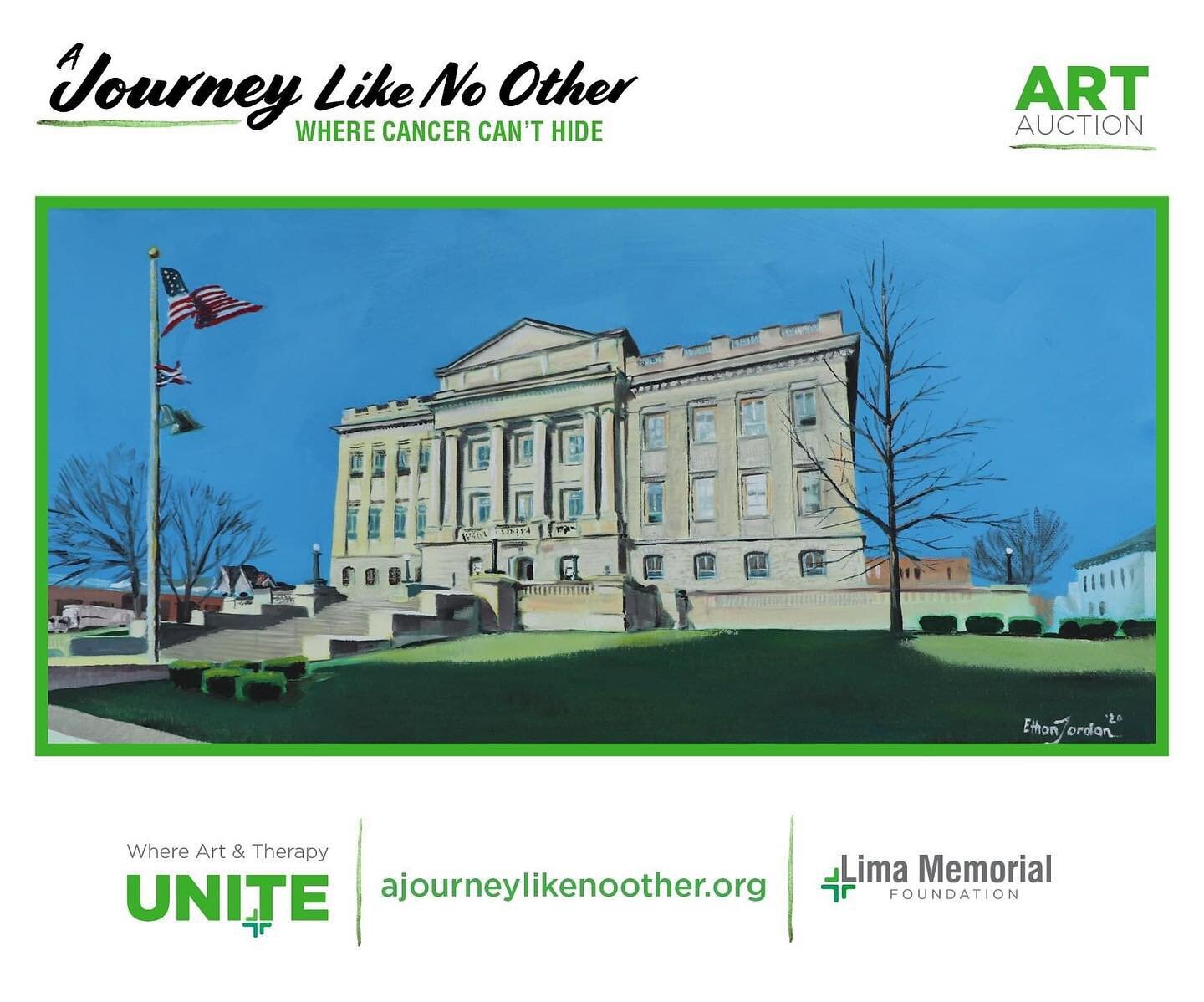 Hardin County Courthouse

Placed on the National Register of Historic Places, the stately Hardin County Courthouse stands proudly in downtown Kenton. This exquisite oil painting of the courthouse by artist Ethan Jordan, captures the intricate detail 