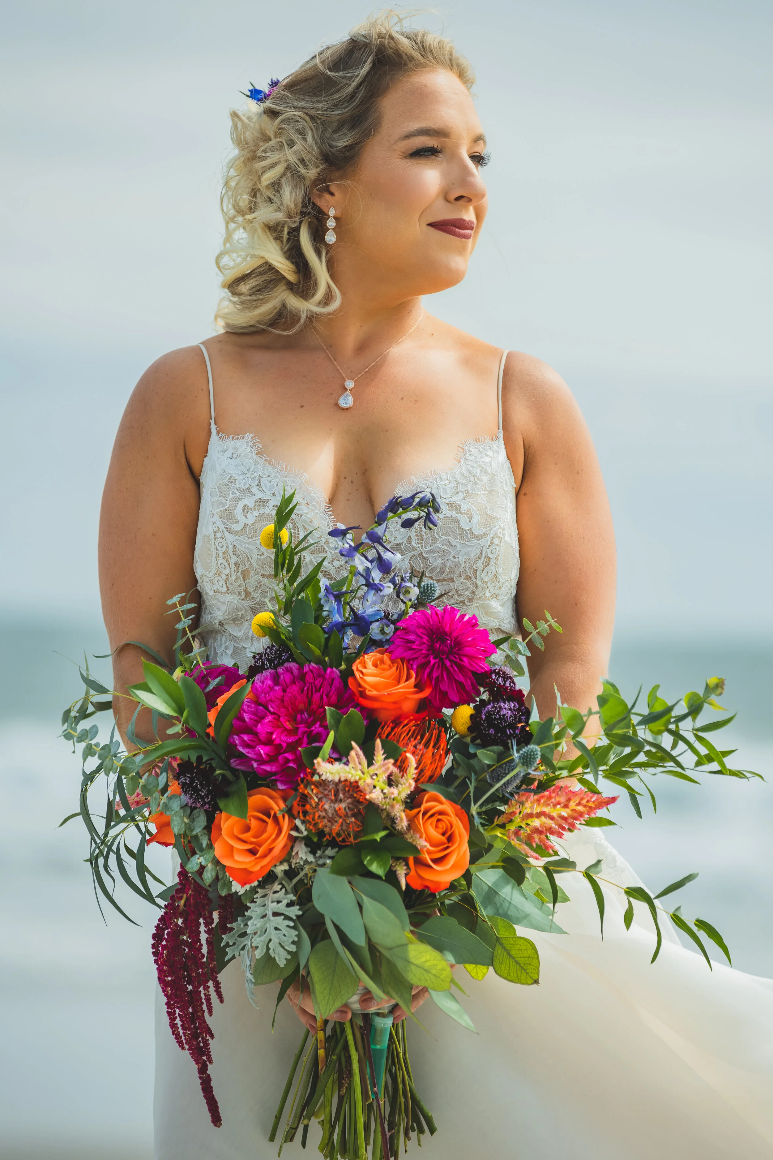 Bold, bright colors for our bride