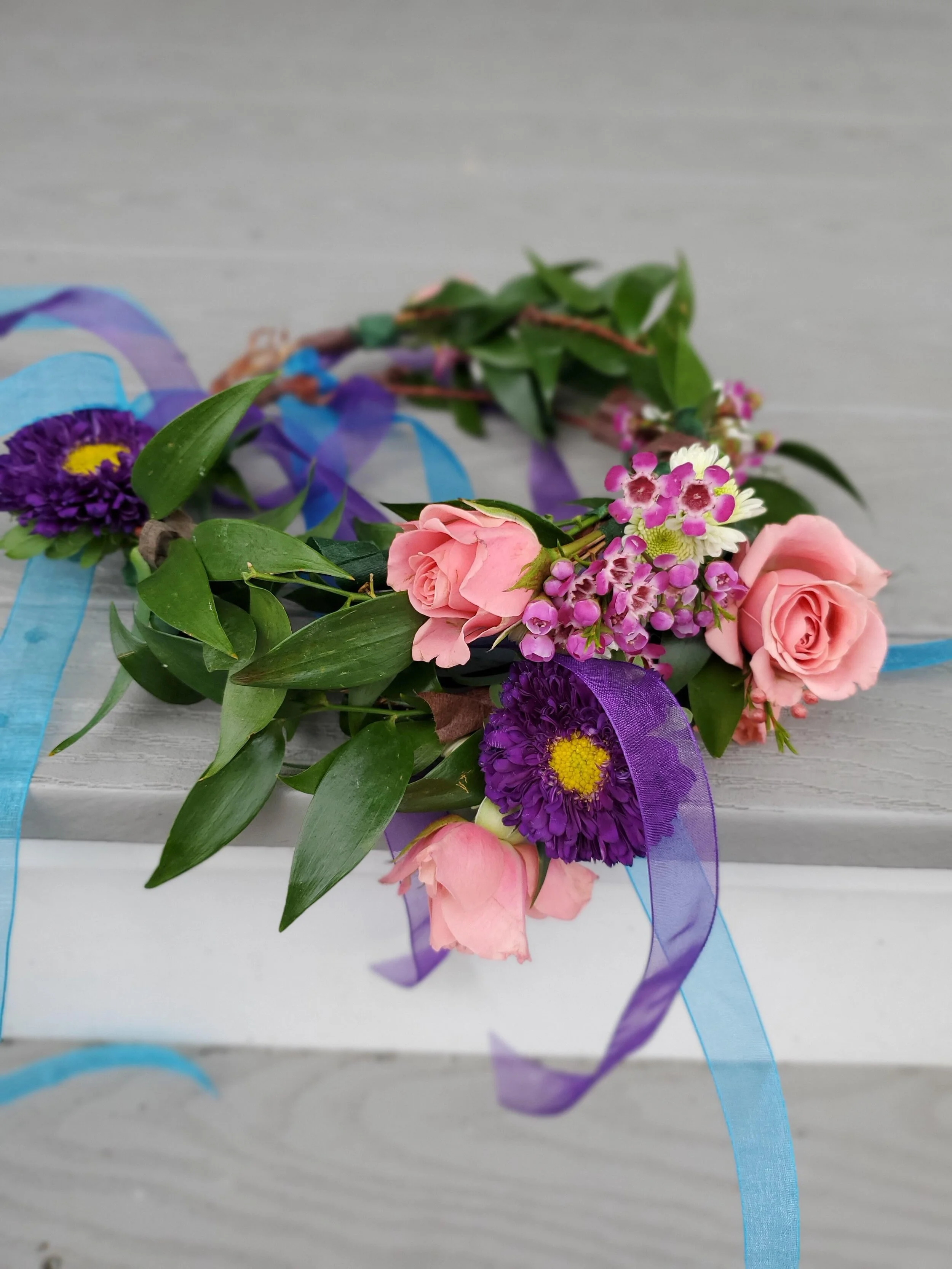Pretty in purple - children's flower crown starts at $50