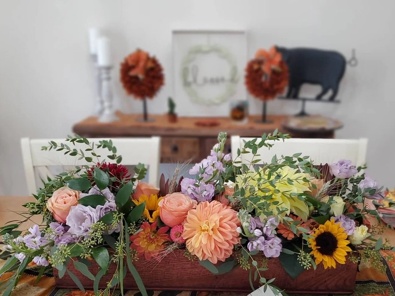 Delicate pastel arrangement