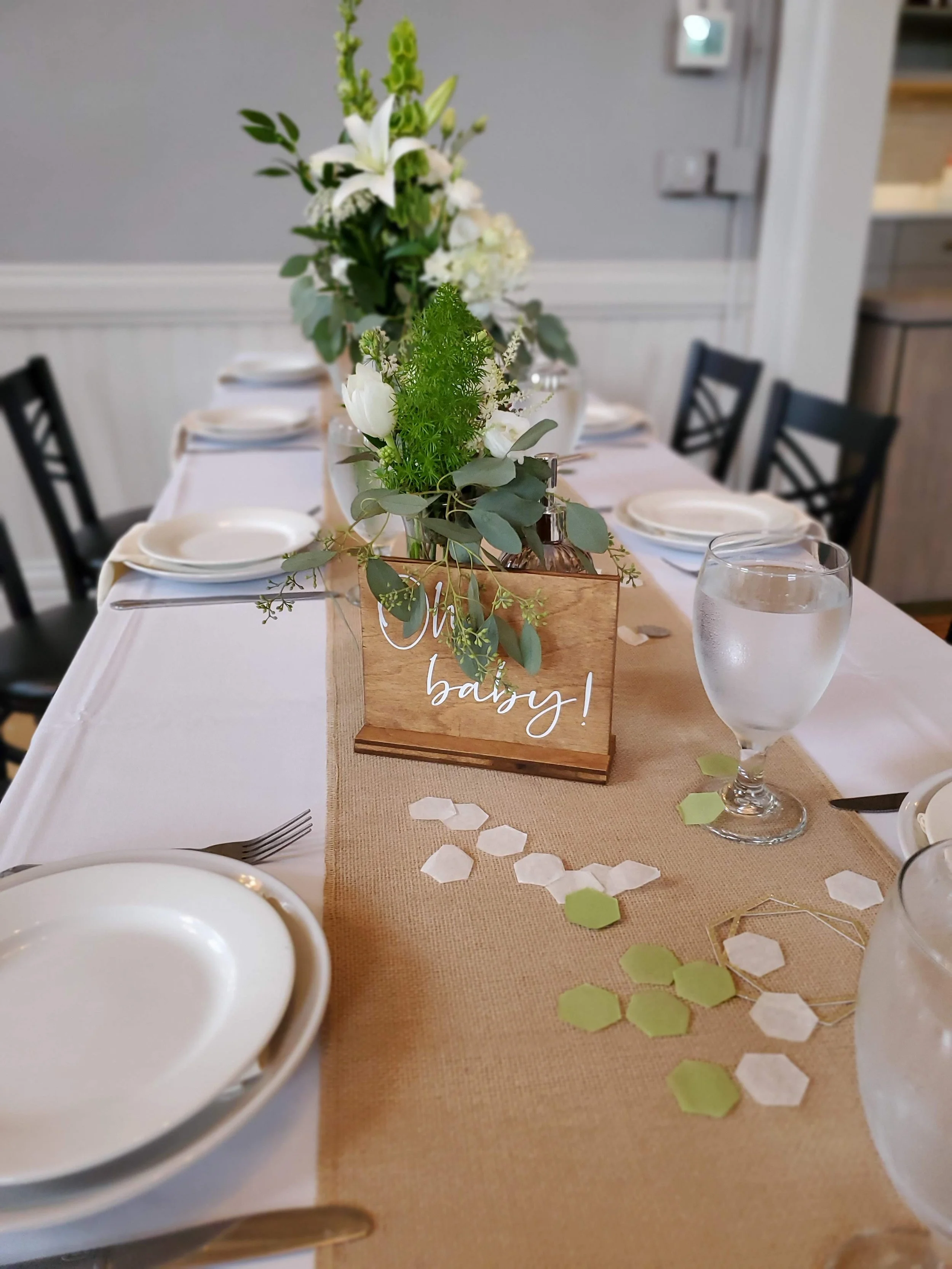 Baby Shower - Green & White