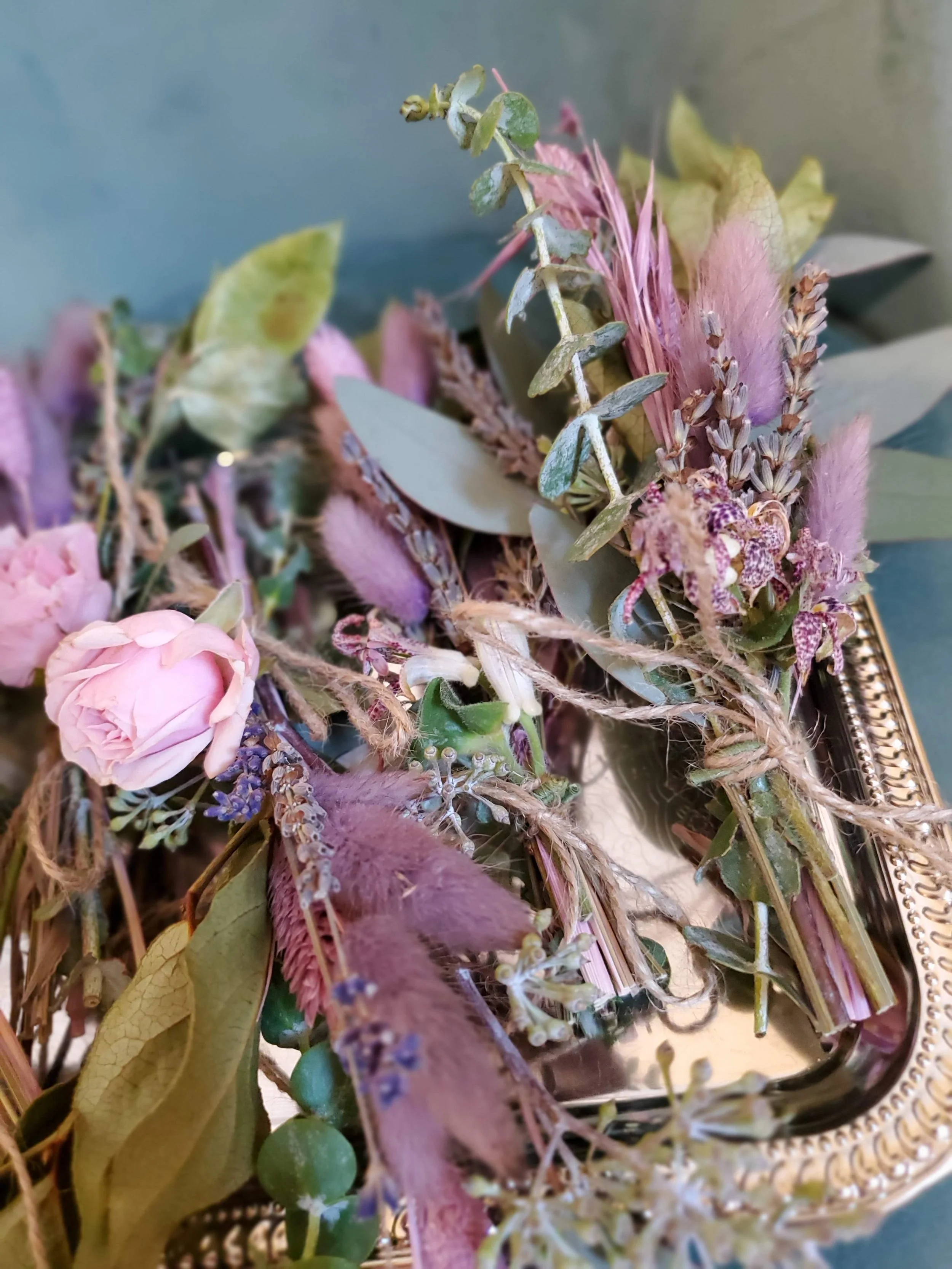 Purple hand tied bouquet