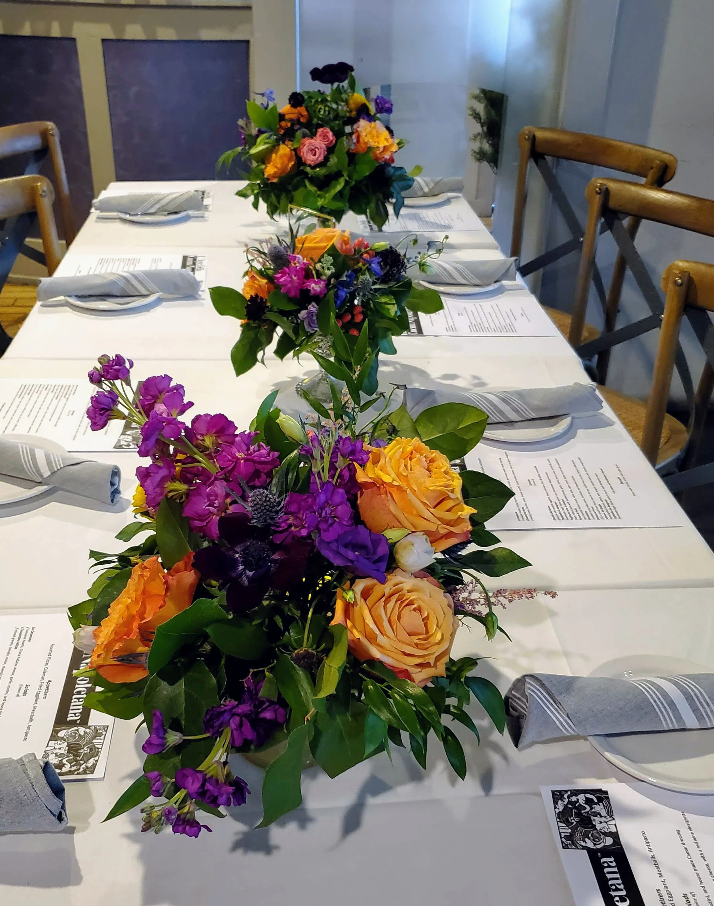 Purple and orange bouquet