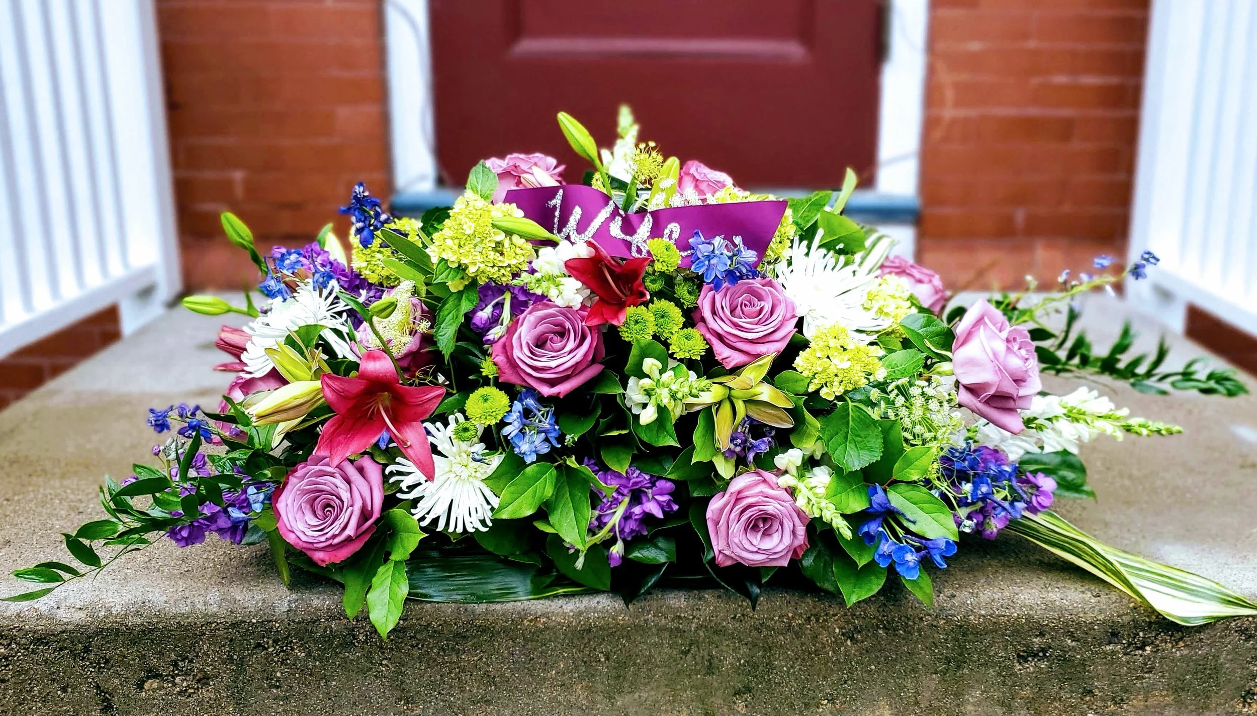 Funeral Casket Spray - Soft and Joyful - $300 to $575 - Half sprays start at $200