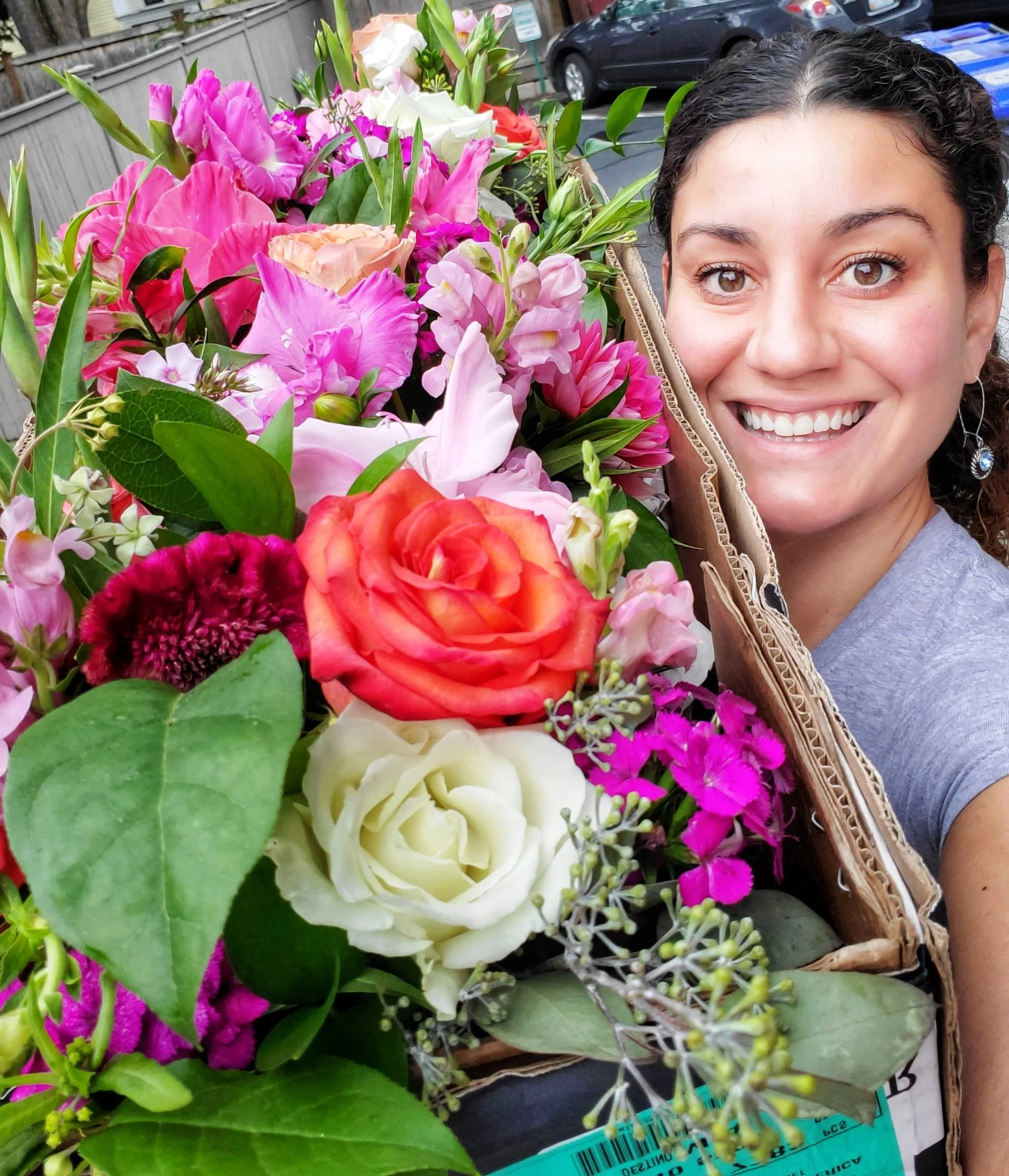Bridal shower in bold colors with gladiolas