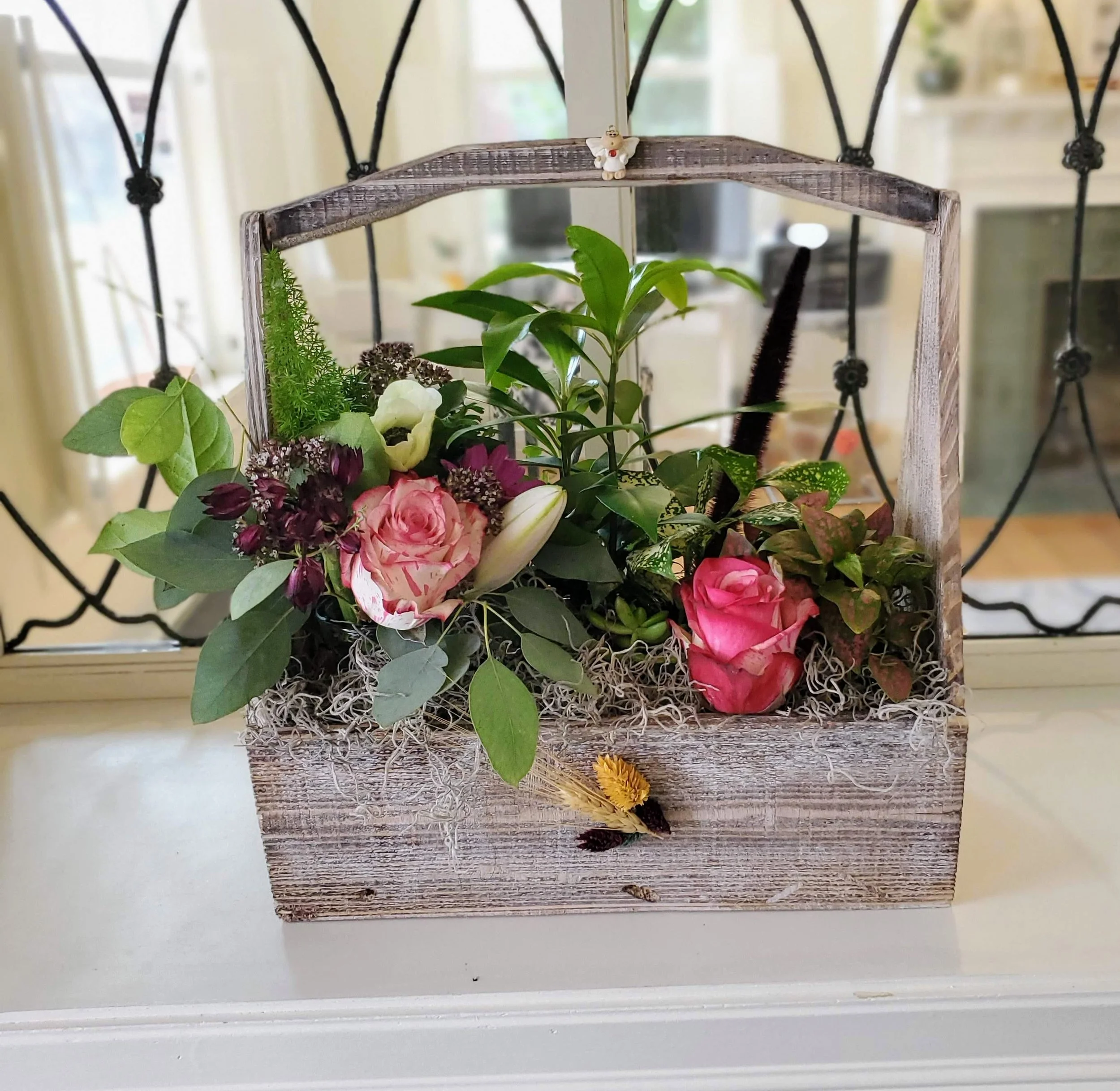 Plant Dish and Flower Basket - Beautiful Tribute Garden - $90 to $250