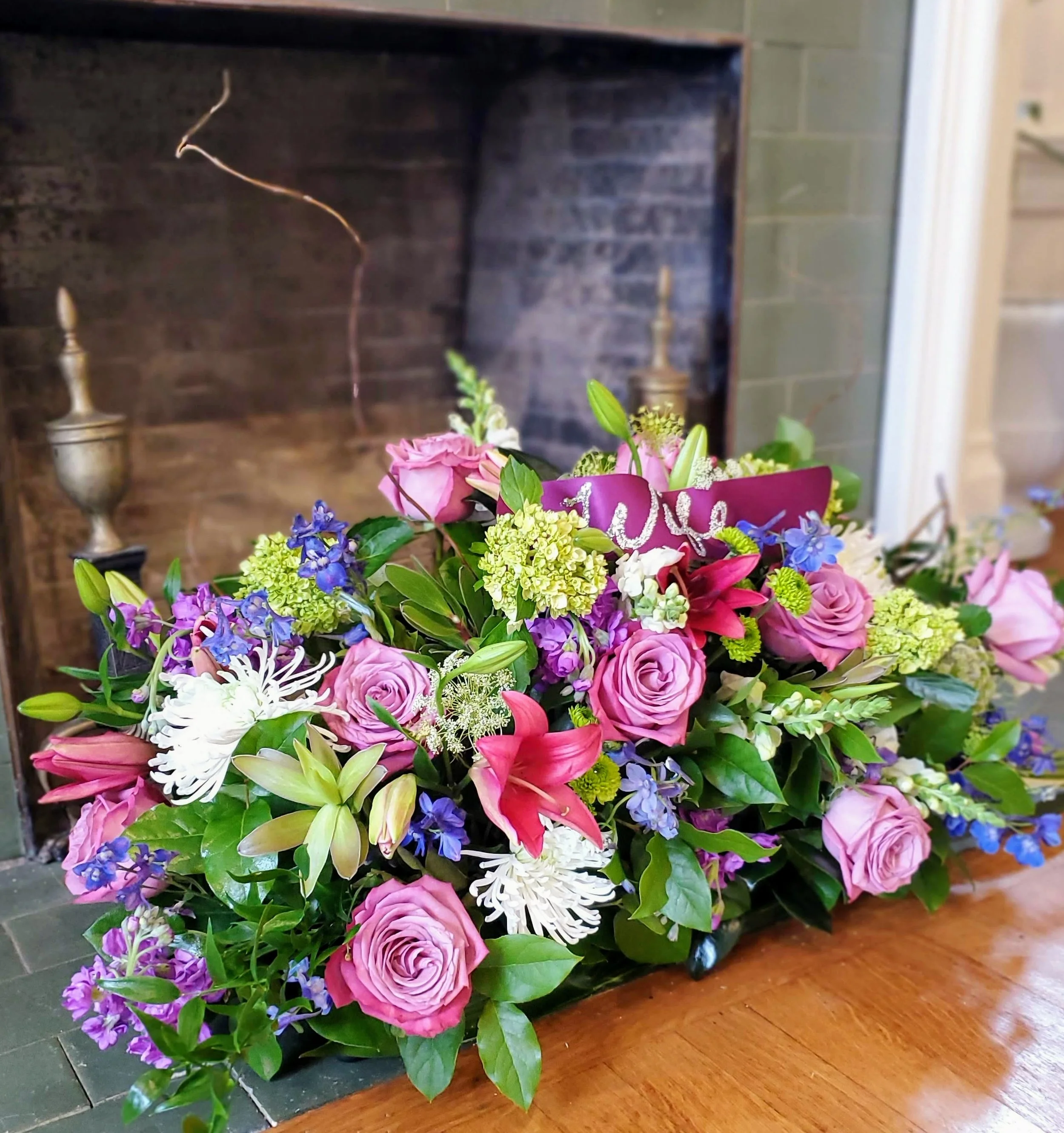 Funeral Casket Spray - Soft and Joyful - $300 to $575 - Half sprays start at $200