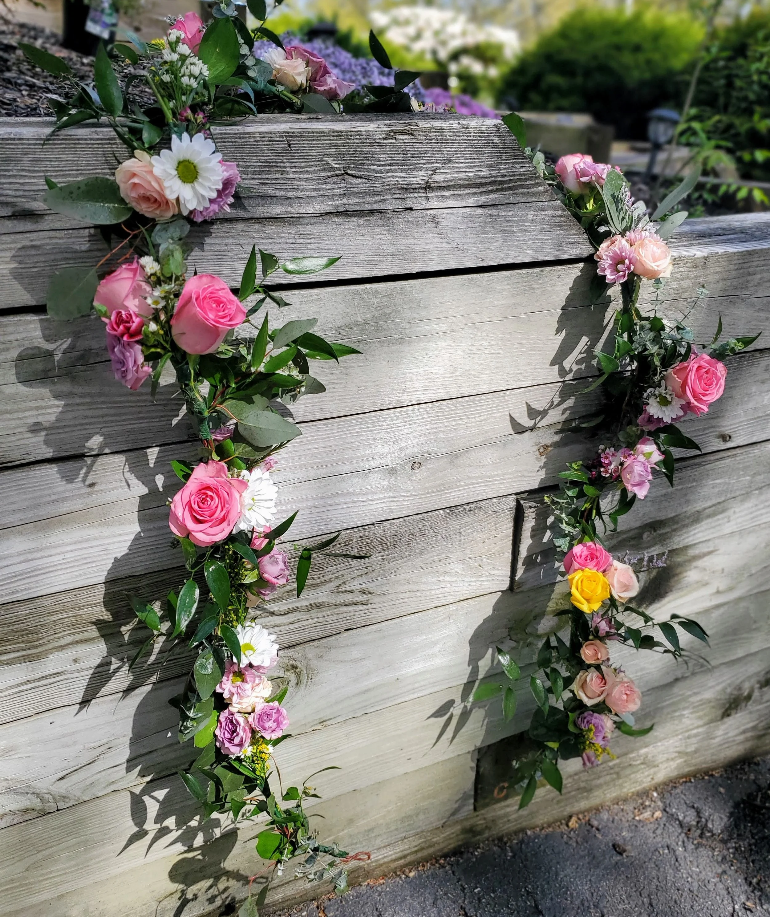 Memorial Gravestone Flower Garland - $100 to $350