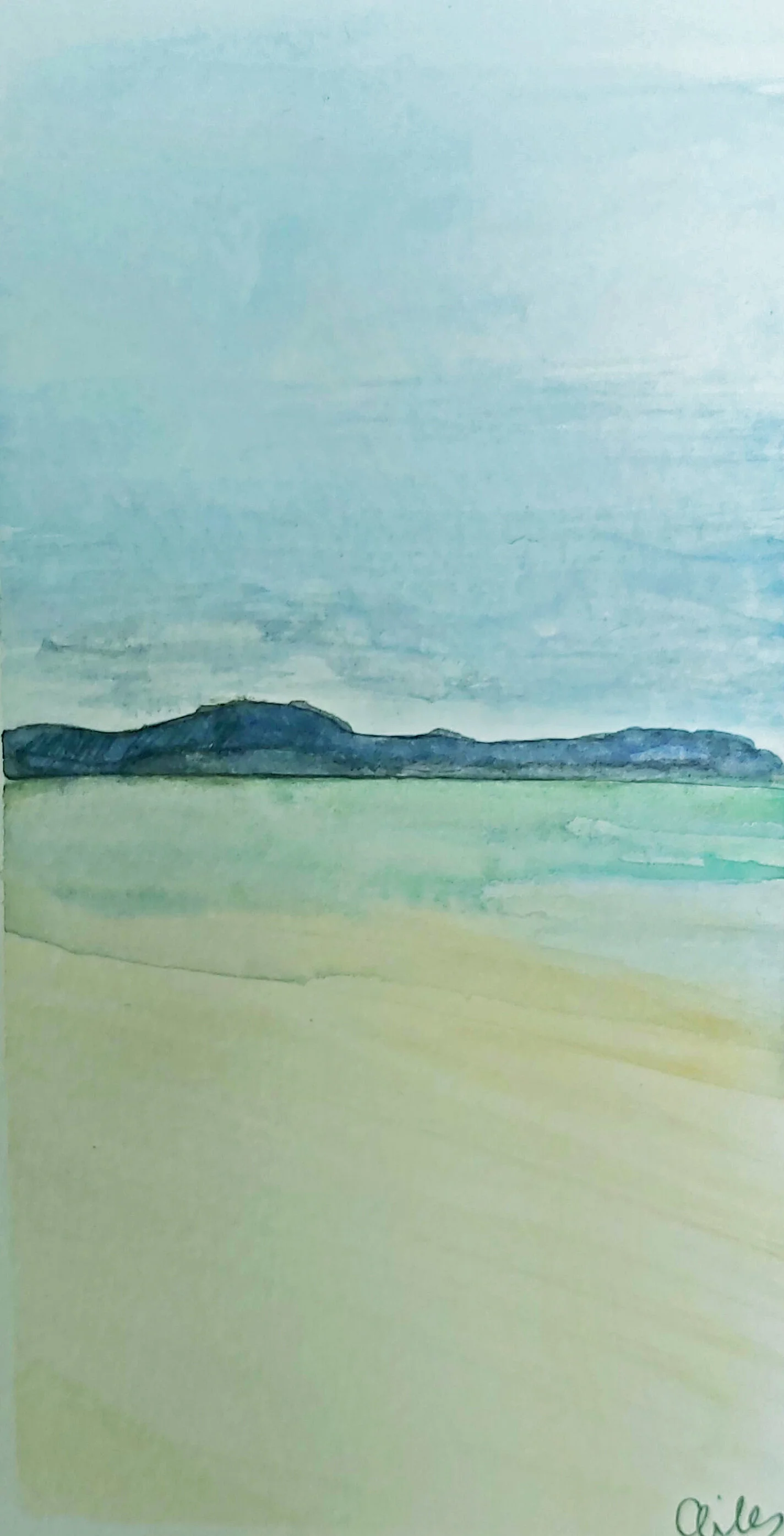 Walk on Inch Beach, 2020

Watercolour in Moleskine Sketchbook