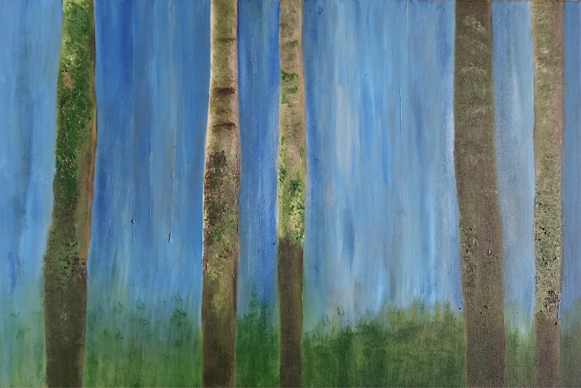 Silver birch - Oil on canvas