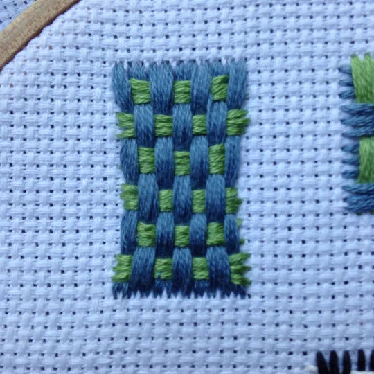 On this one I played with density and it’s my favorite. I put all of the vertical stitches really close together. It made it harder to weave but I like the outcome.