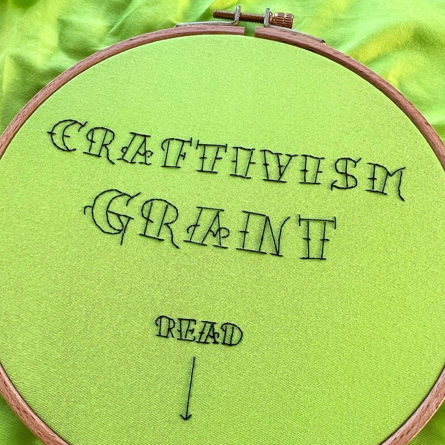 Today is the day!!! The 2023 #Craftivism Grant Application is open. Deadline is 12/16. Link to all details in my bio. 

Have a great idea for a #craftivism project but need some cash and support to get it rolling? I got you. One US based project will