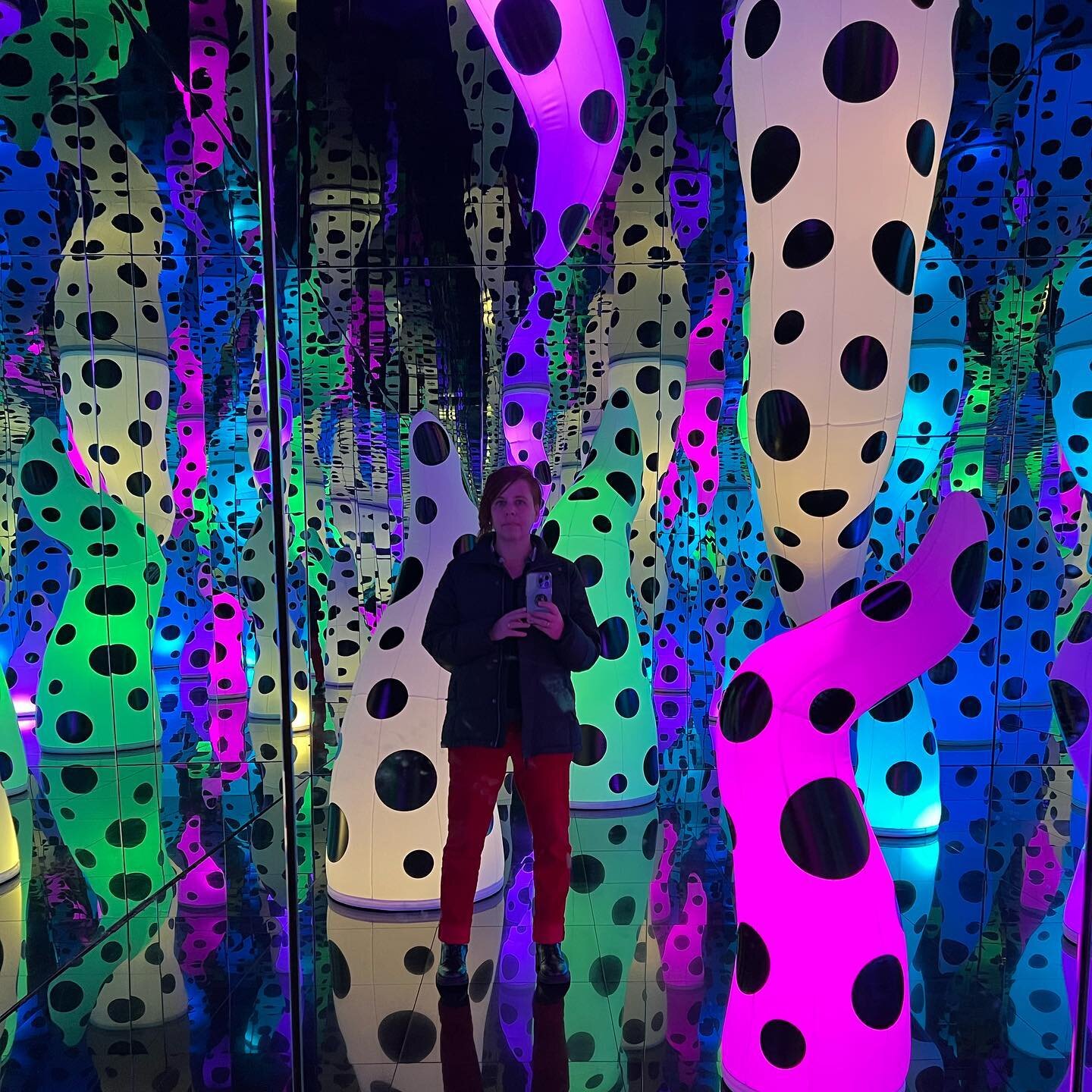 Where&rsquo;s Shannon? In an infinity room of love and joy created by #yayoikusama @icaboston