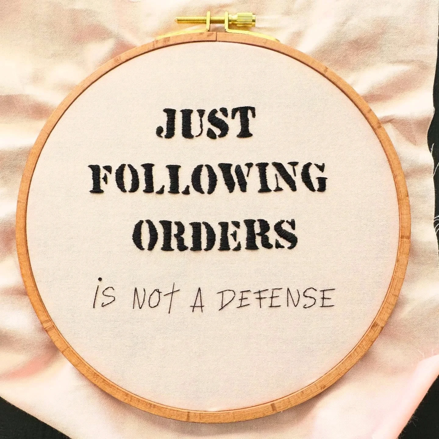 The defense of “just following orders” was a legal argument presented by Nazi defendants at the Nuremberg trials, claiming they weren’t responsible for war crimes because they were only obeying superiors. The judges rejected this de