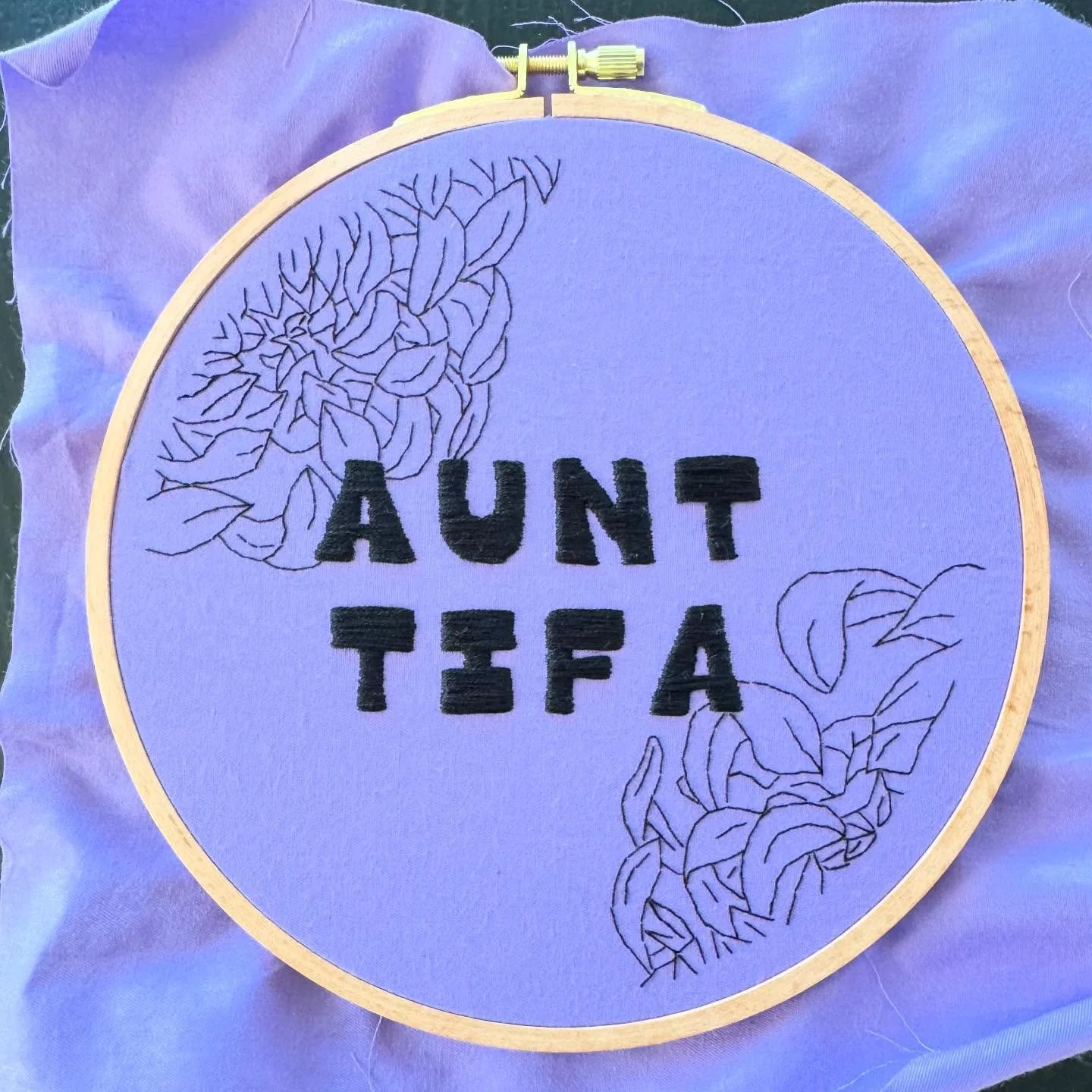 Where all my antifascist aunties at?! 
#embroidery #antifa #craftivism #newtitle #stitchersgonnastitch #hoopsofinstagram #fiberart