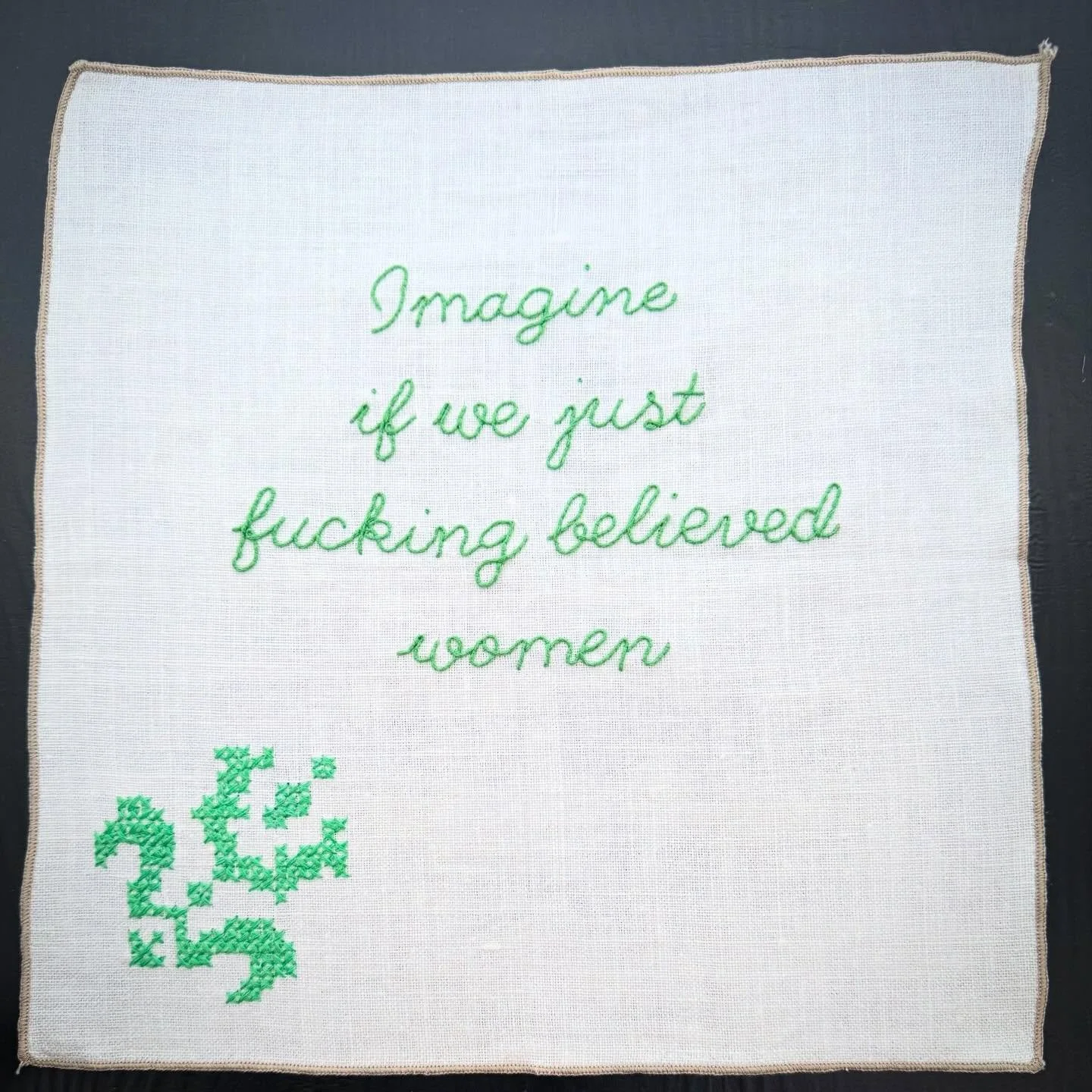 So much rage. For so many women and girls. All over the world. Since the beginning of time. 

#matriarchynow #fuckpatriarchy #craftivism