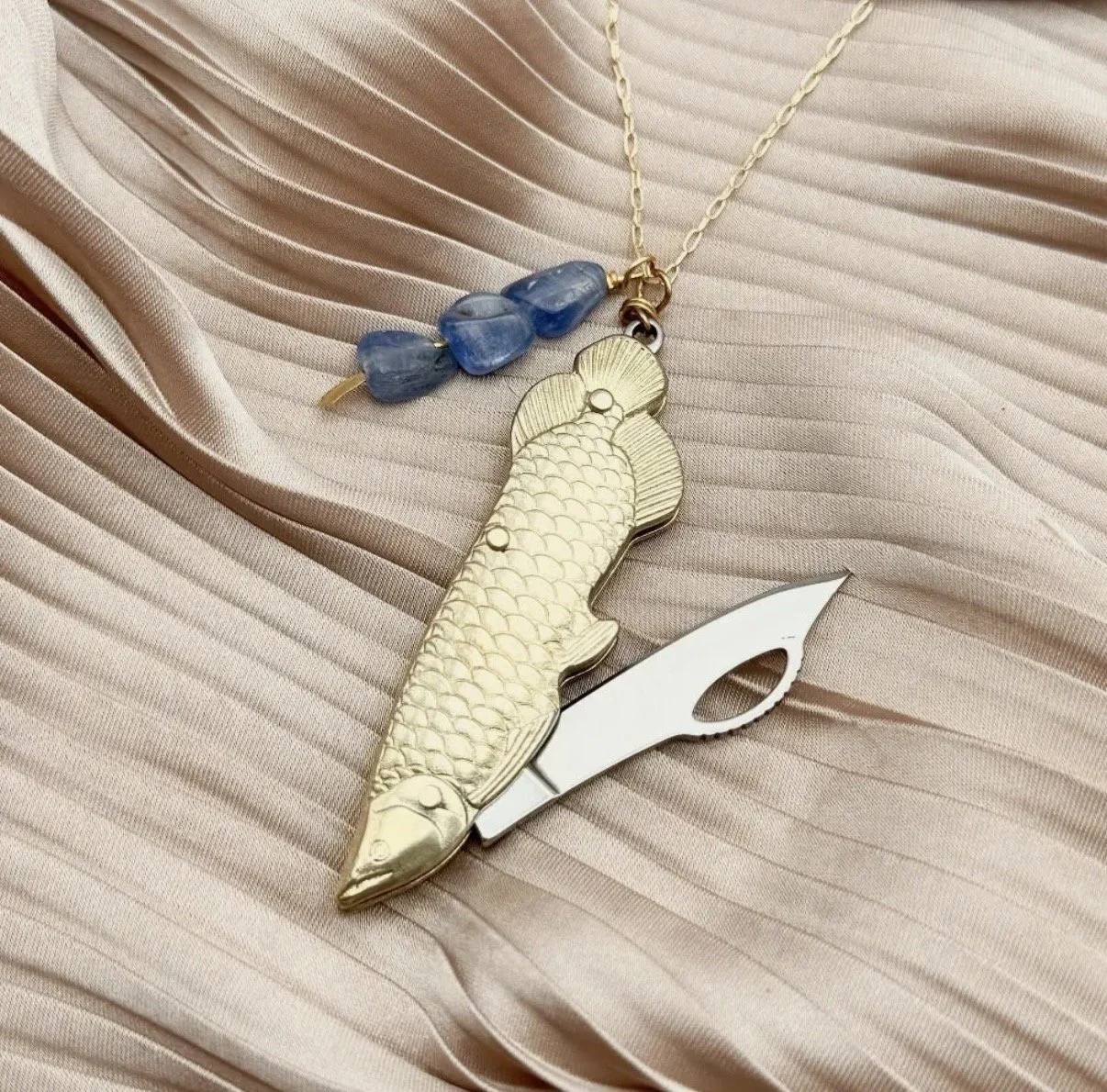 Steel Fin Necklace by Fluff Hardware