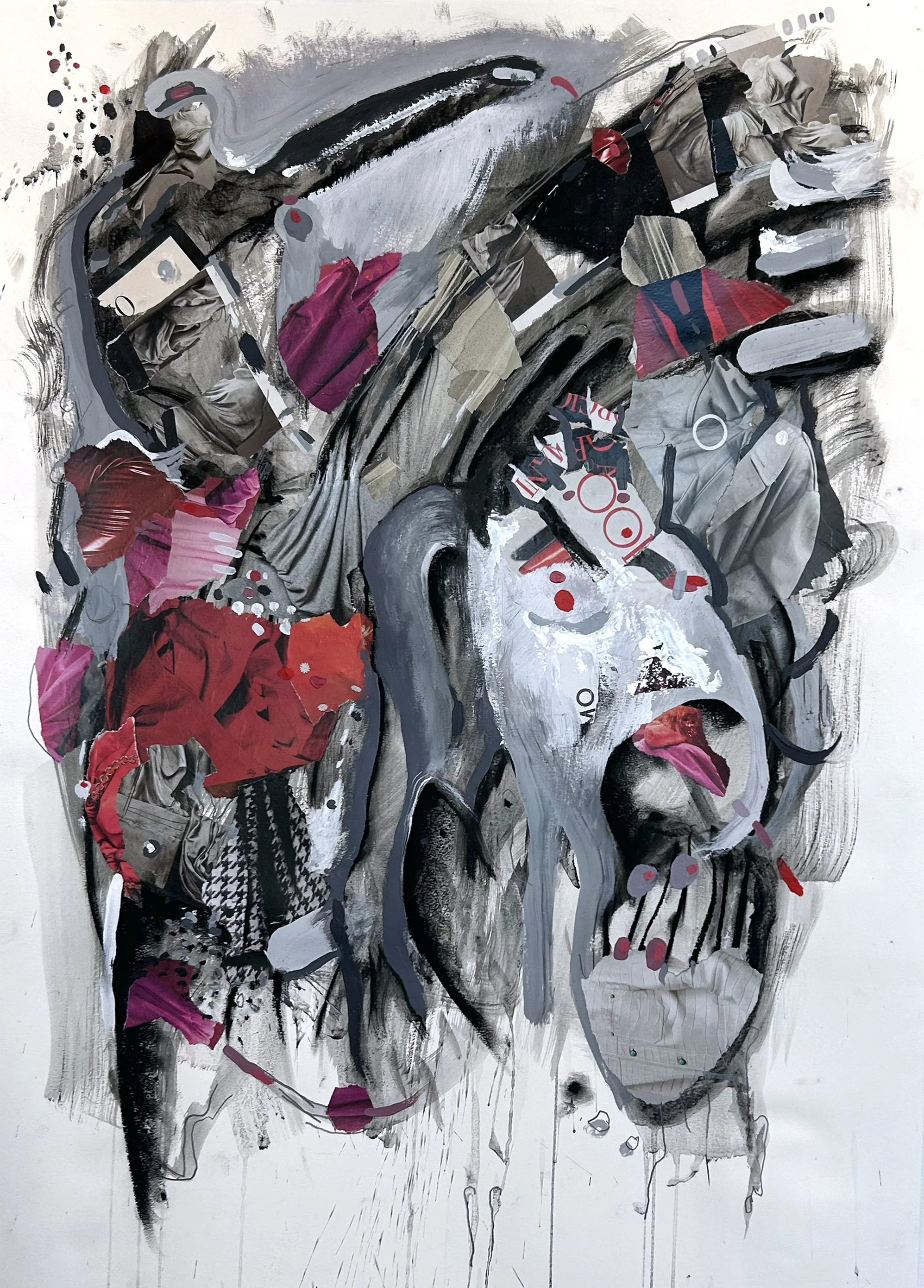 Radio 2, Mixed Media on Paper, 30" x 41"