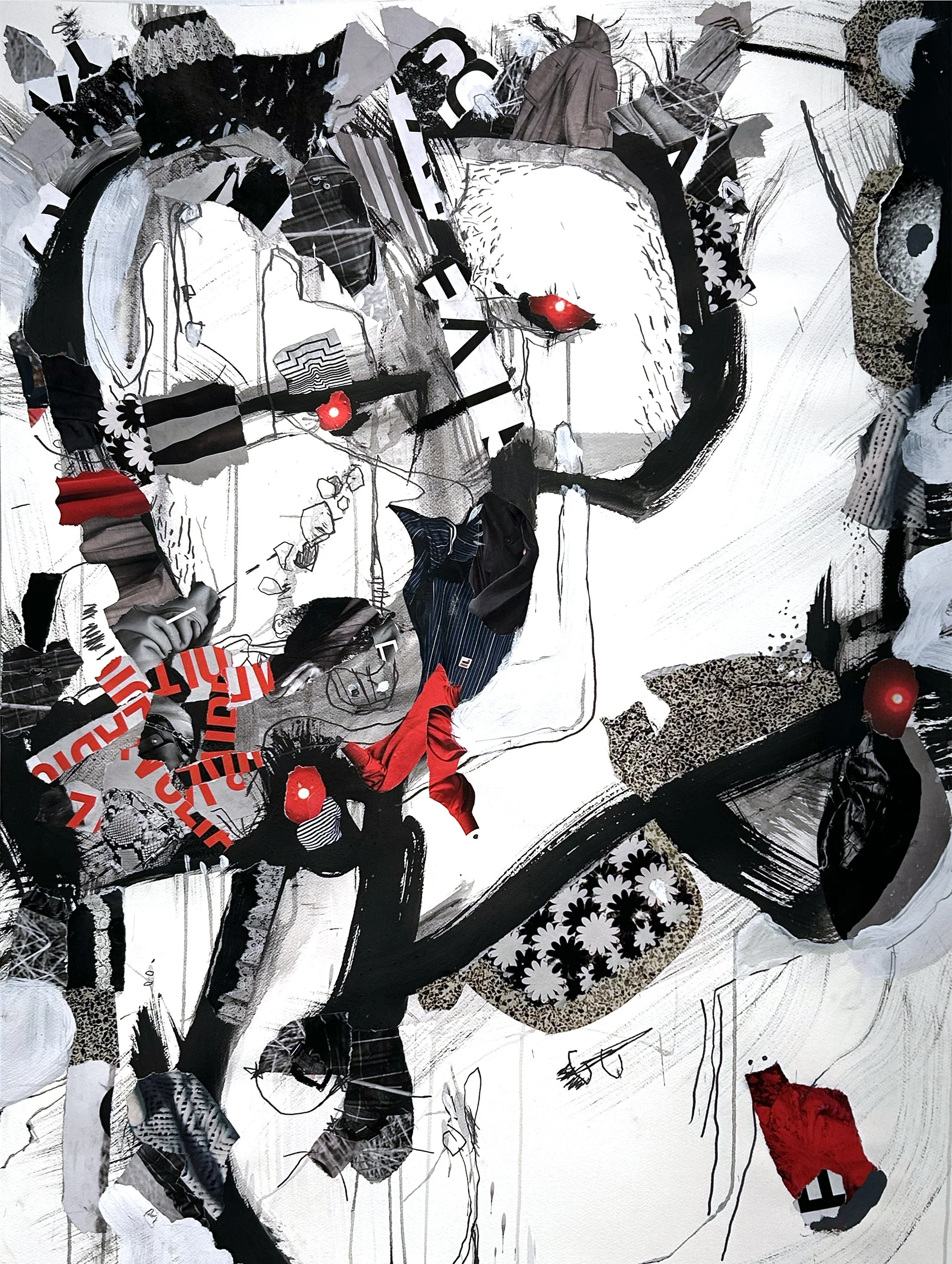 Radio 1, Mixed Media on Paper, 30" x 41"