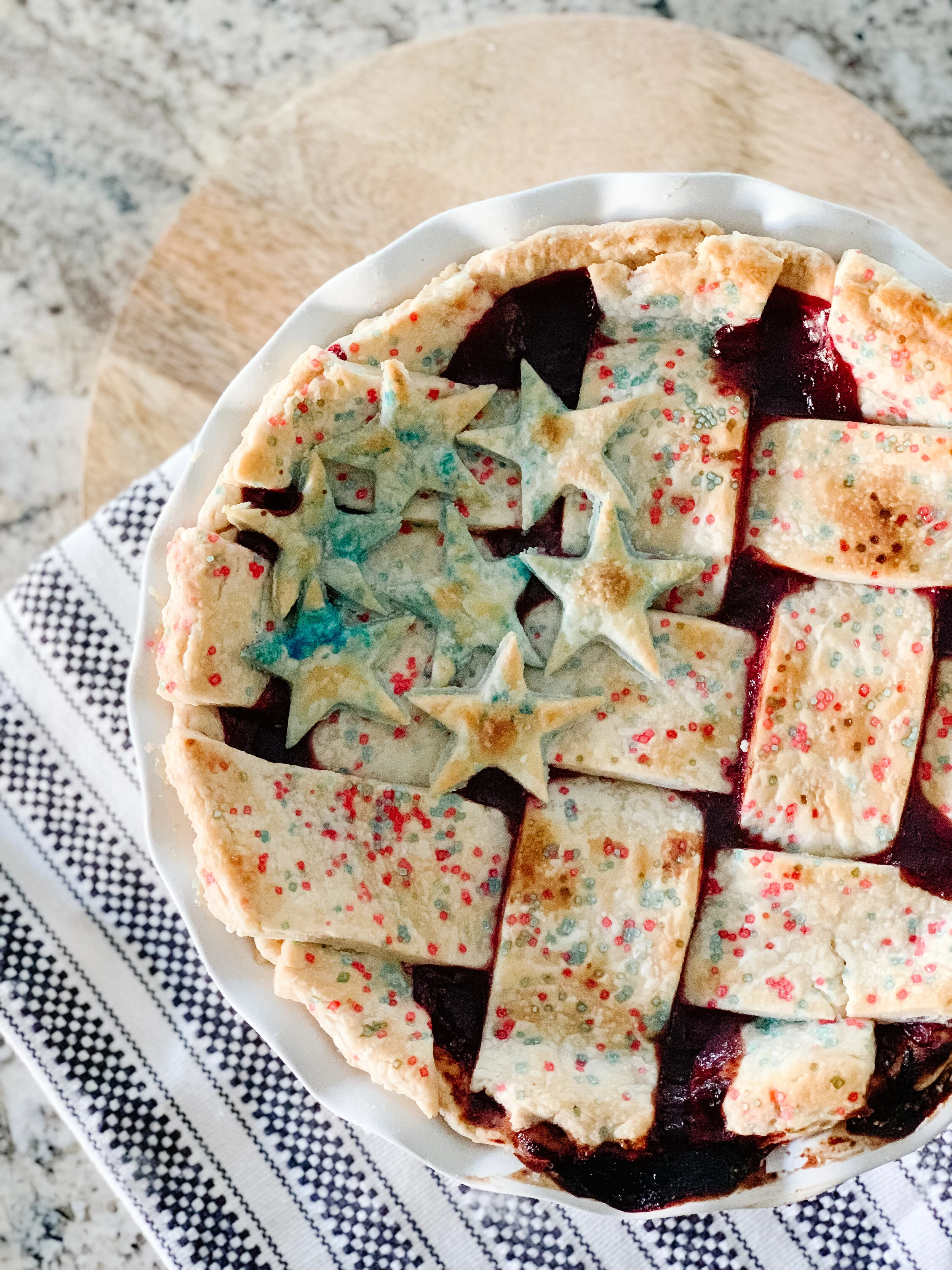 How to Make this Plum Pie with Lattice Top for the 4th of July