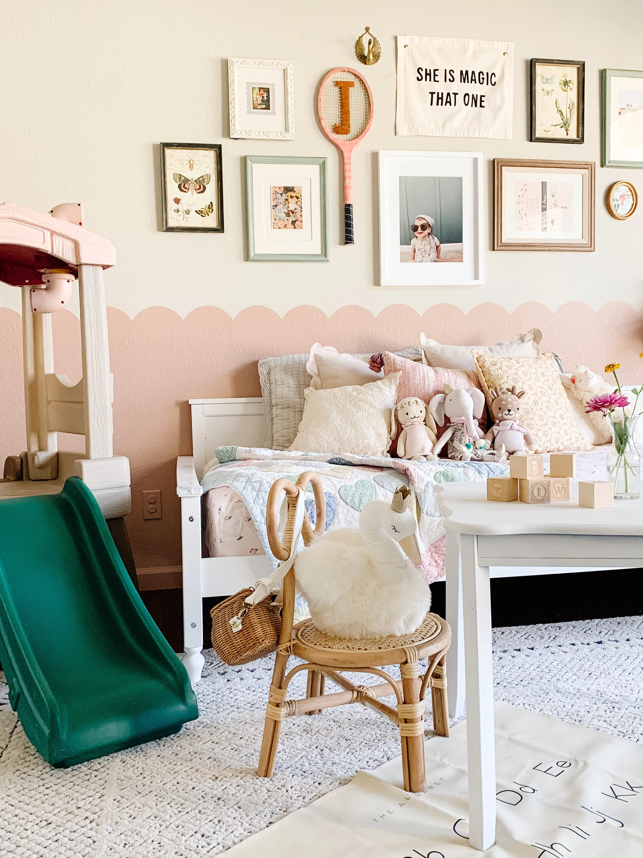 How to Update Your Playroom With This Easy DIY Scallop Wall