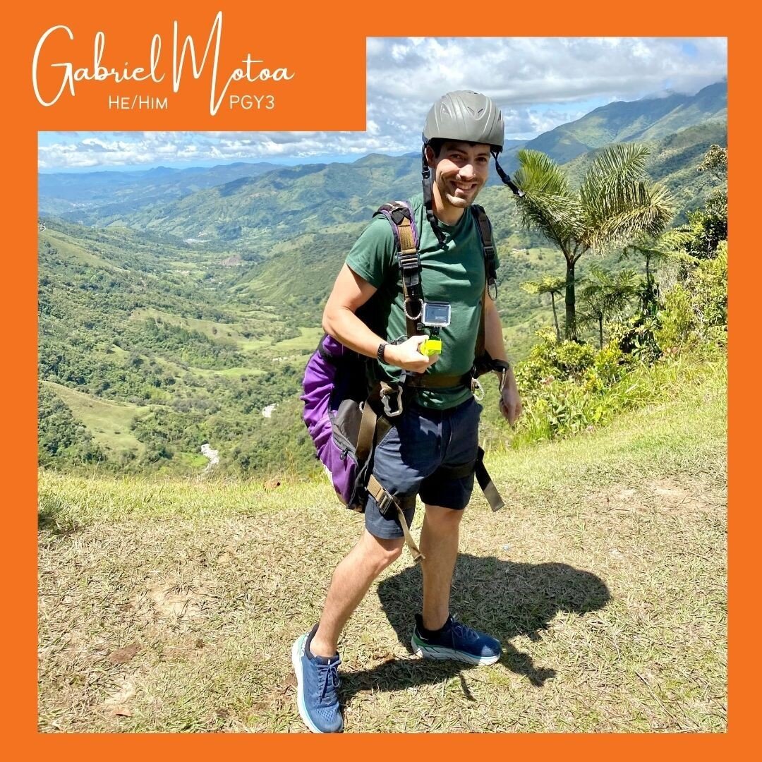 Introducing Gabriel Motoa @gabom_col (He/Him), the brightest smile in the PGY3 class.

Originally from Cali, Colombia, Gabo completed his medical school at Universidad del Valle, and he's part of the Harrington Program @uminternationalmedicine ! He h