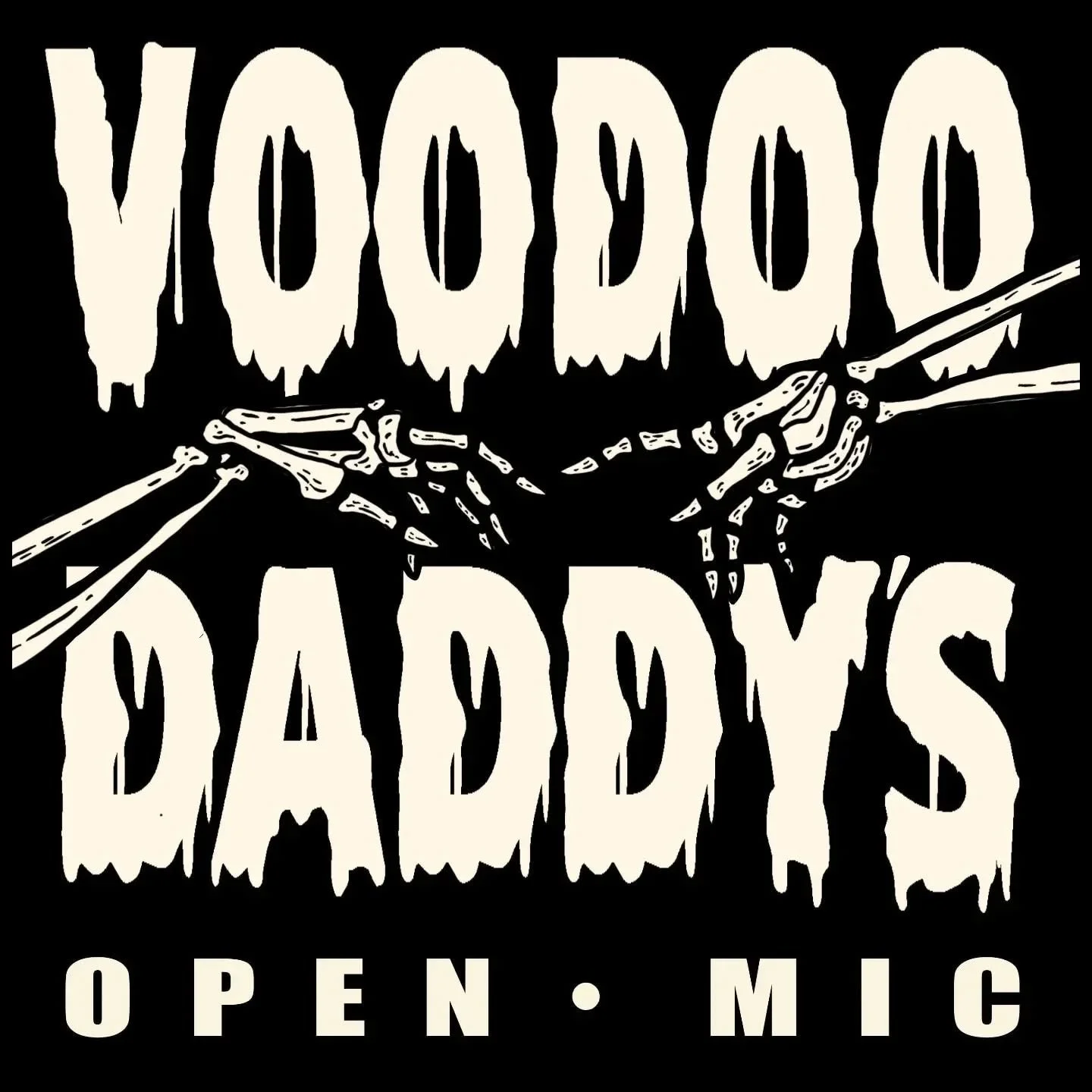 TONIGHT

VOODOO DADDY'S OPEN MIC

7.30pm start, 7pm signup 

Bring your weird. 

Anything goes - music, poetry, stand-up comedy, dance, drag, burlesque, mime, keepie-uppies, circus, magic, sketch shows, performance art, kung fu, theatre, football cha