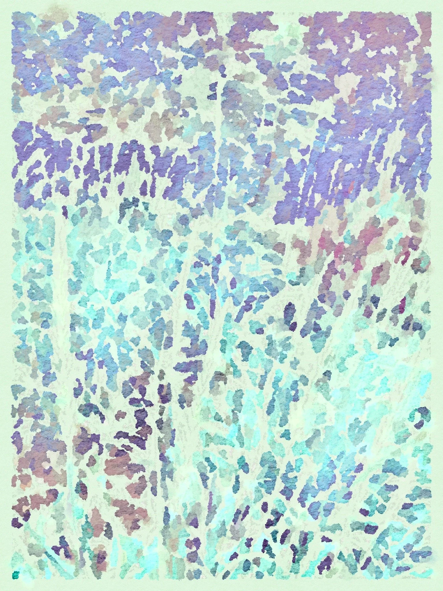 "Triptych, Panel 1: Grasses," 2020 (Original photograph, digitally edited and printed  on canvas, mounted, 9"x12"). Available for purchase.