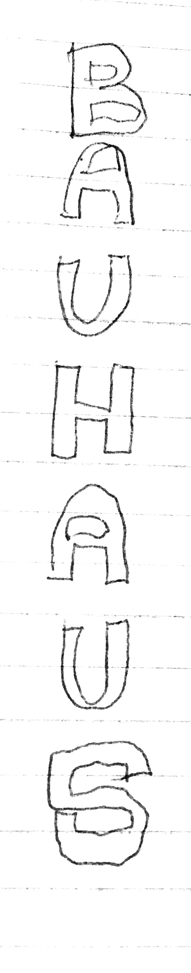 Bauhaus typeface design based on Herbert Bayer's experimental Universal typeface (1925). JCL