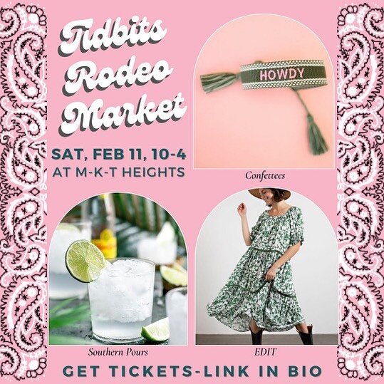 ✨GIVEAWAY✨
We&rsquo;re giving away 2 tickets to the @tidbitshouston Rodeo Market for you &amp; a friend to come sip &amp; shop with us 🥂🤠
&bull;
&bull;
&bull;
1. Make sure your following @southernpours &amp; @tidbitshouston on Instagram
2. Tag a fr