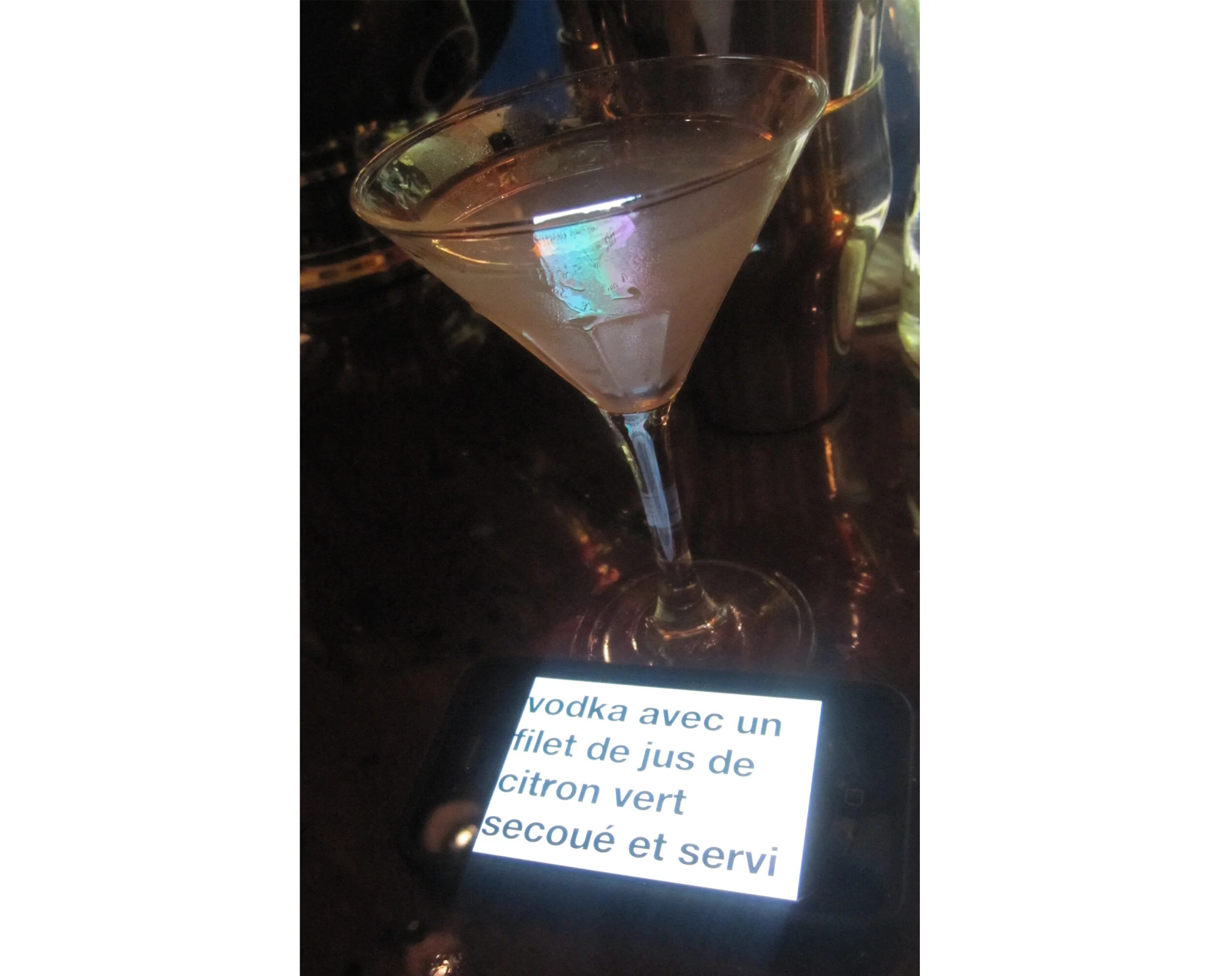 DRINKS/EATS - Using Google Translate at Rosebud Bar