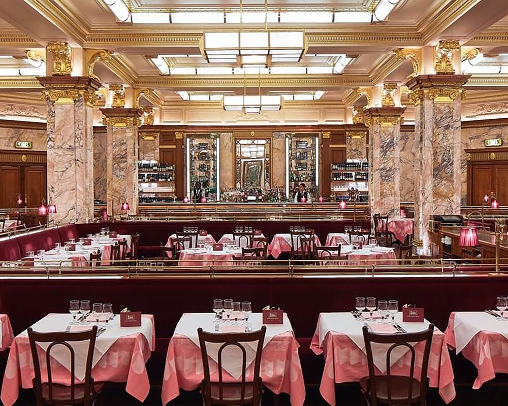 DRINKS/EATS - The dramatic dining room of Brasserie Zedel