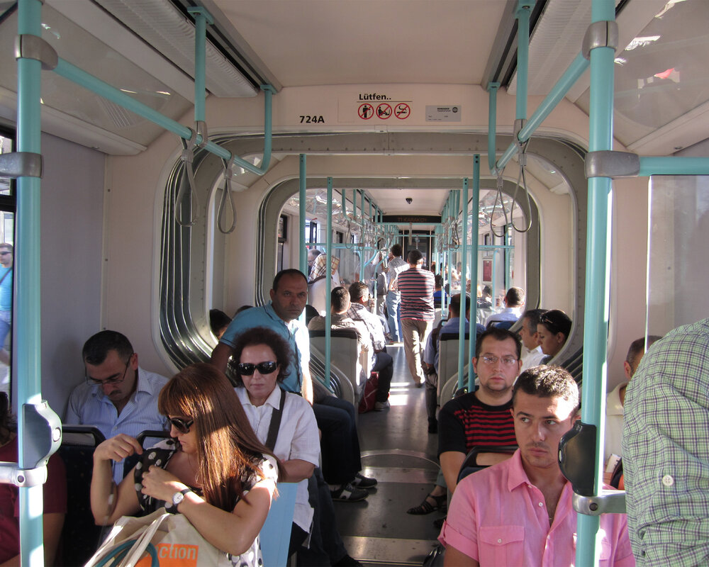 SIGHTS - Inside a modern tram 