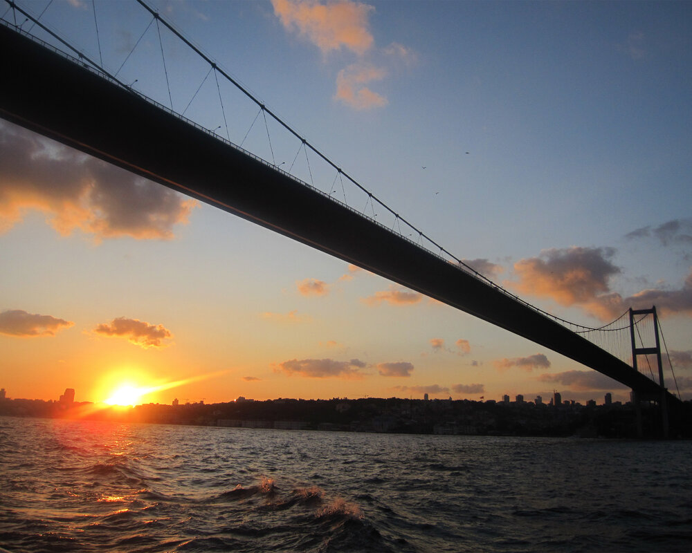 SIGHTS - Sunset behind the Bosphorus Bridge