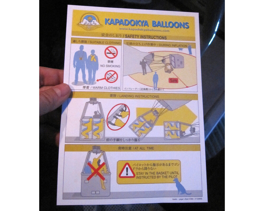 SIGHTS - Safety instructions for the balloon ride