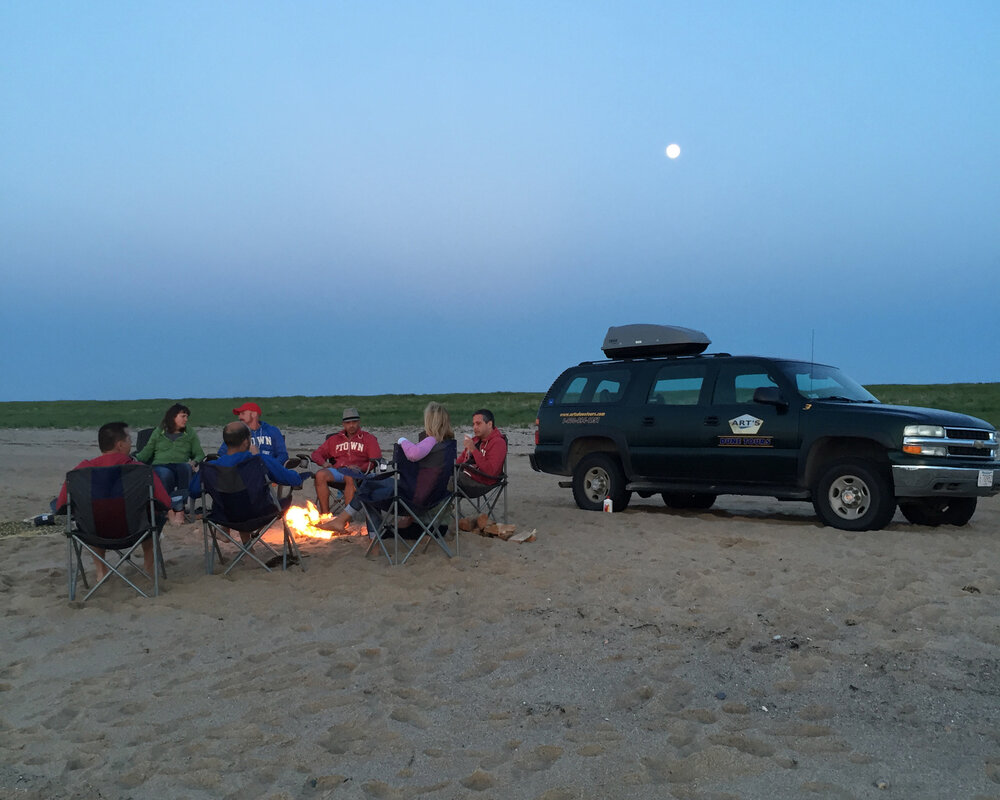 THINGS TO DO - Art's Dune Tours - Bonfire at Sunset