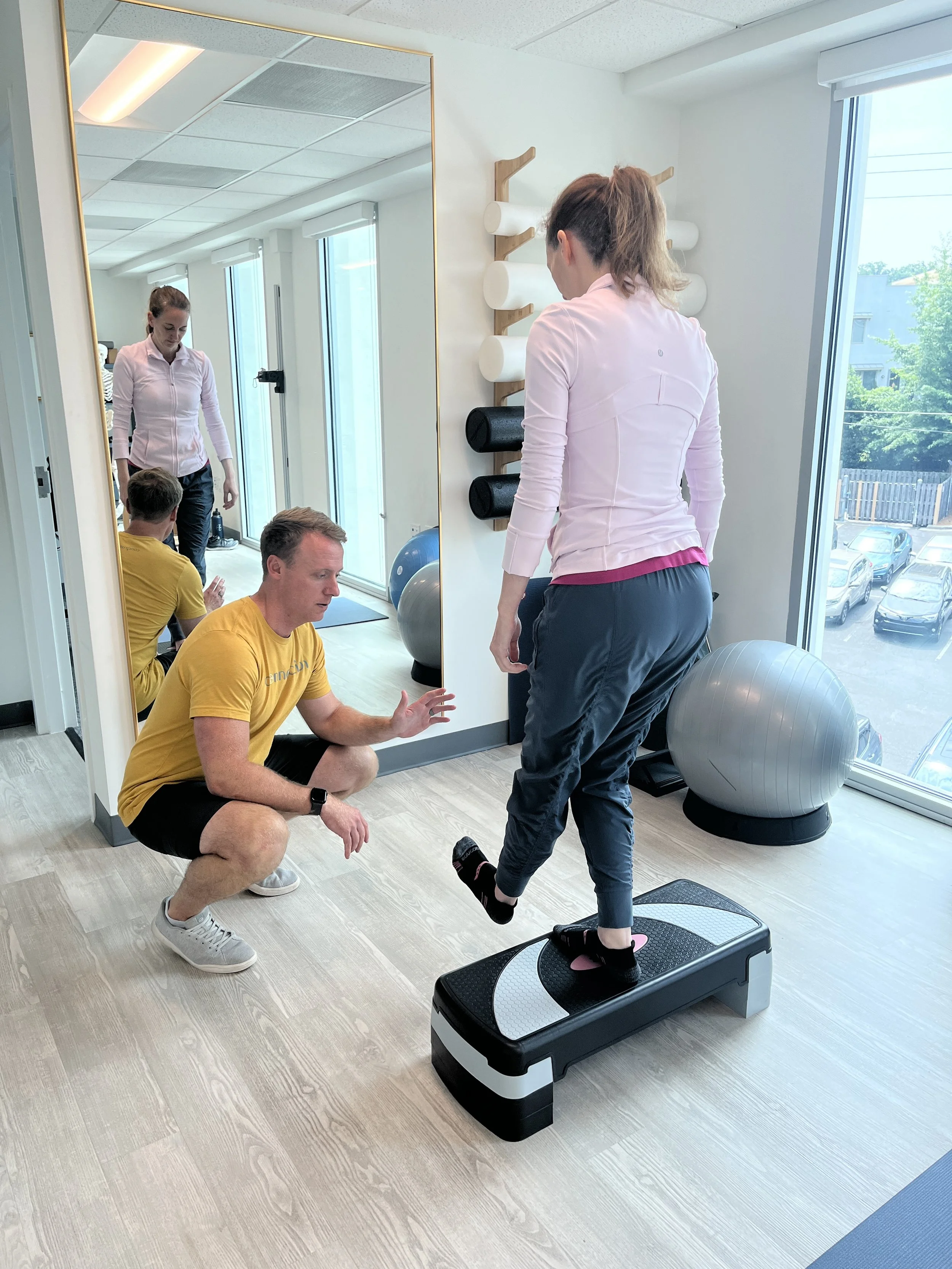 When assessing the knee, we will look at your hip strength as well.