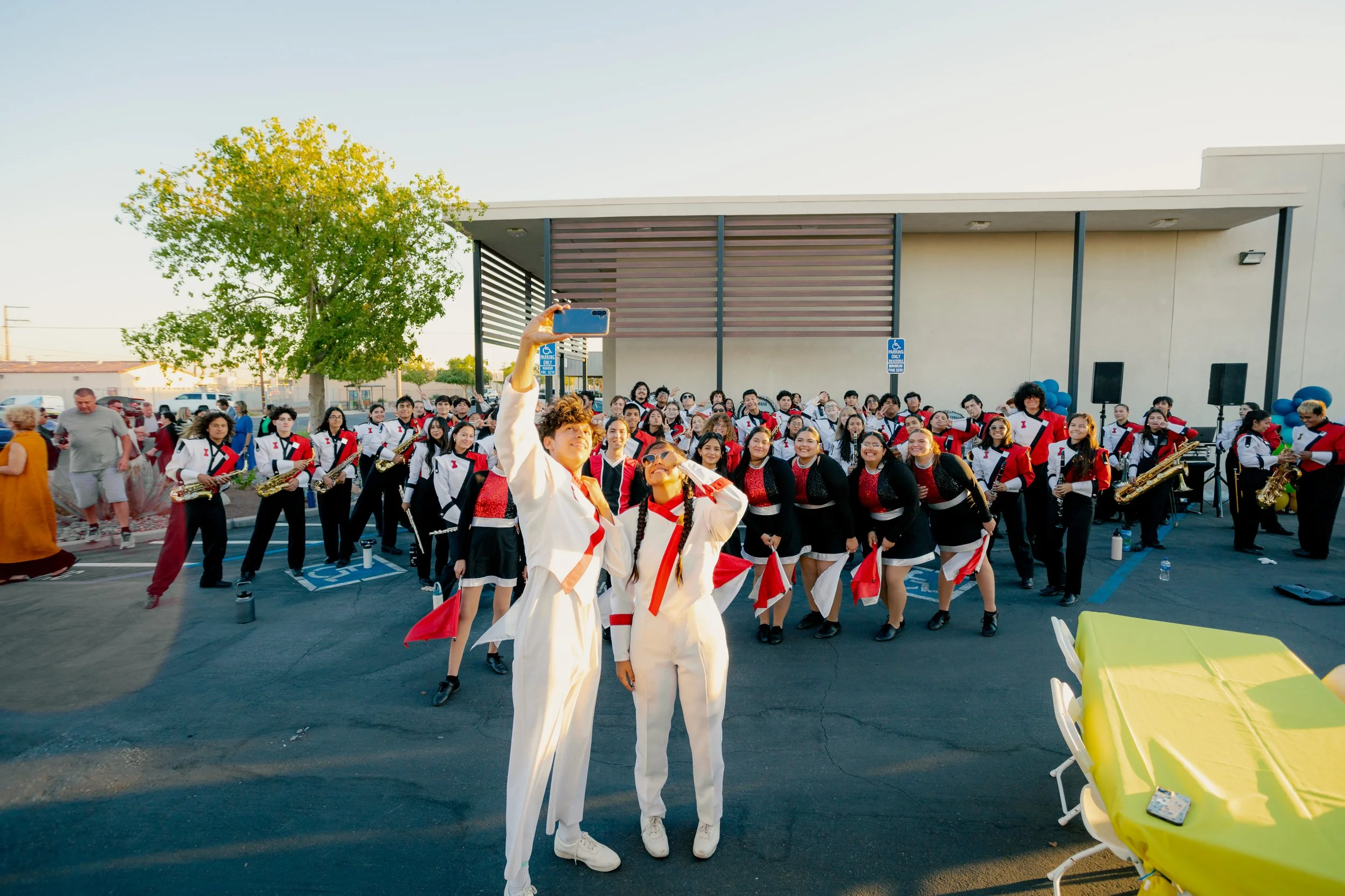 Imperial High School Band Group Photo at Sun Community Event