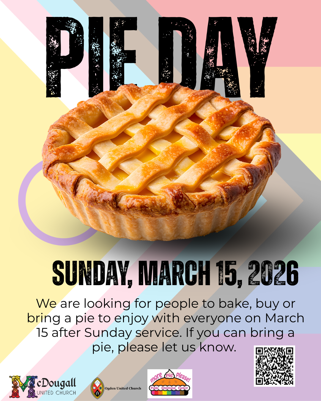 Pie Day: Looking for People to Bring Pies on March 15