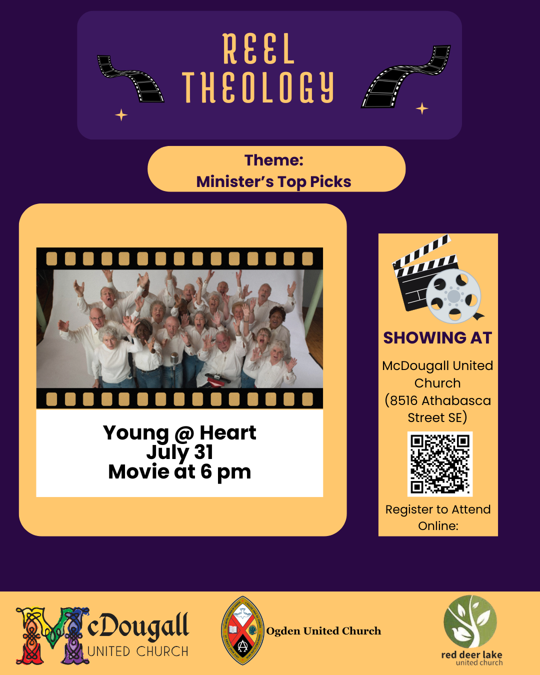Reel Theology July 31: Young @ Heart at 6 pm