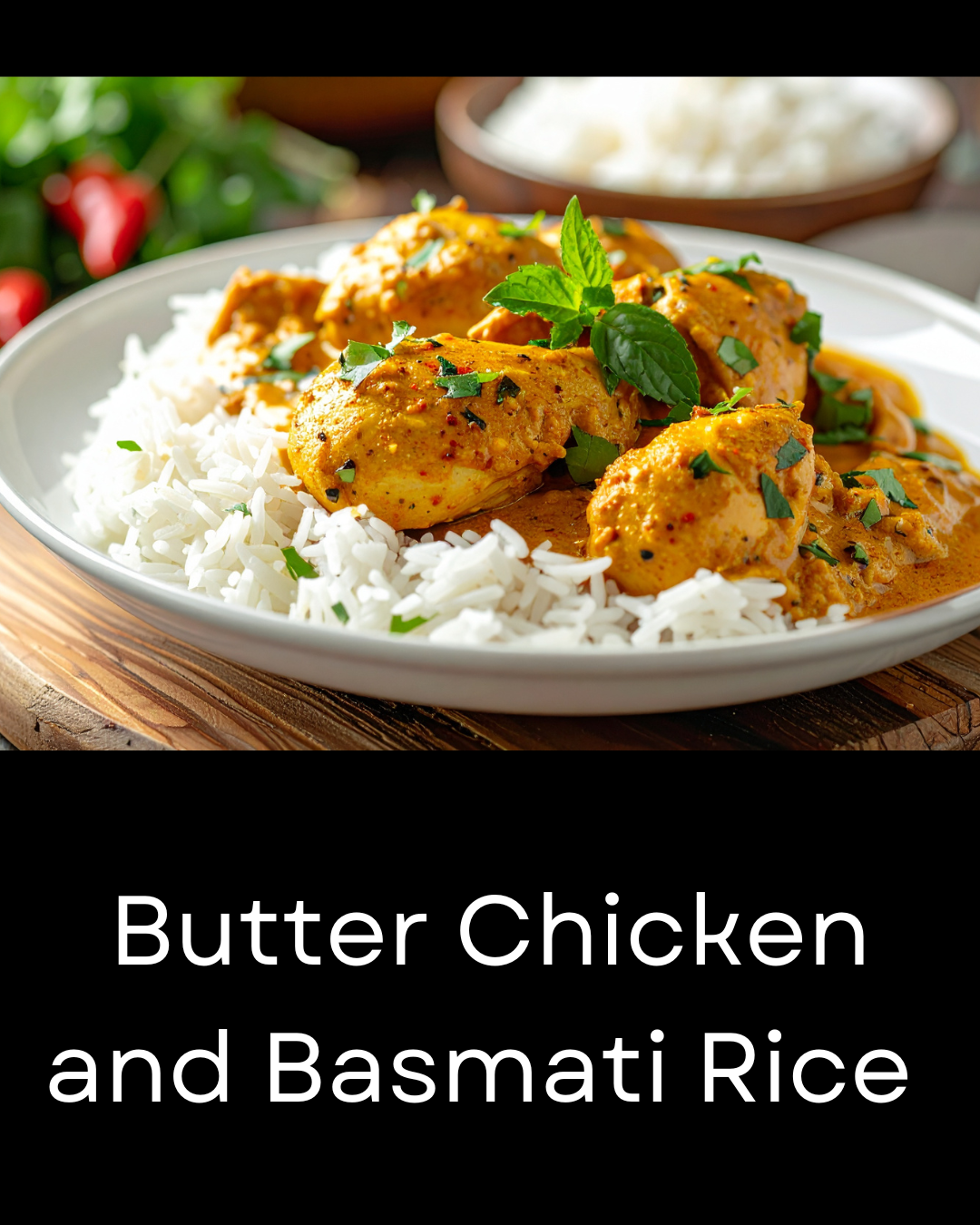 Butter Chicken and Basmati Rice: Order Closes Wednesday, April 22 at 7 am