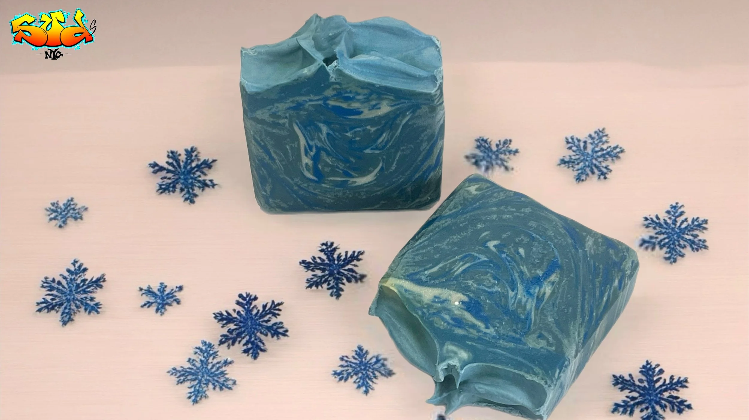 Blue Icicle winter soap