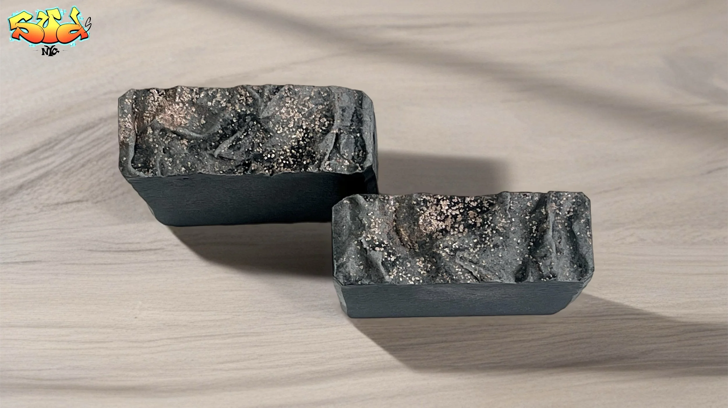 Charcoal soap texture detail