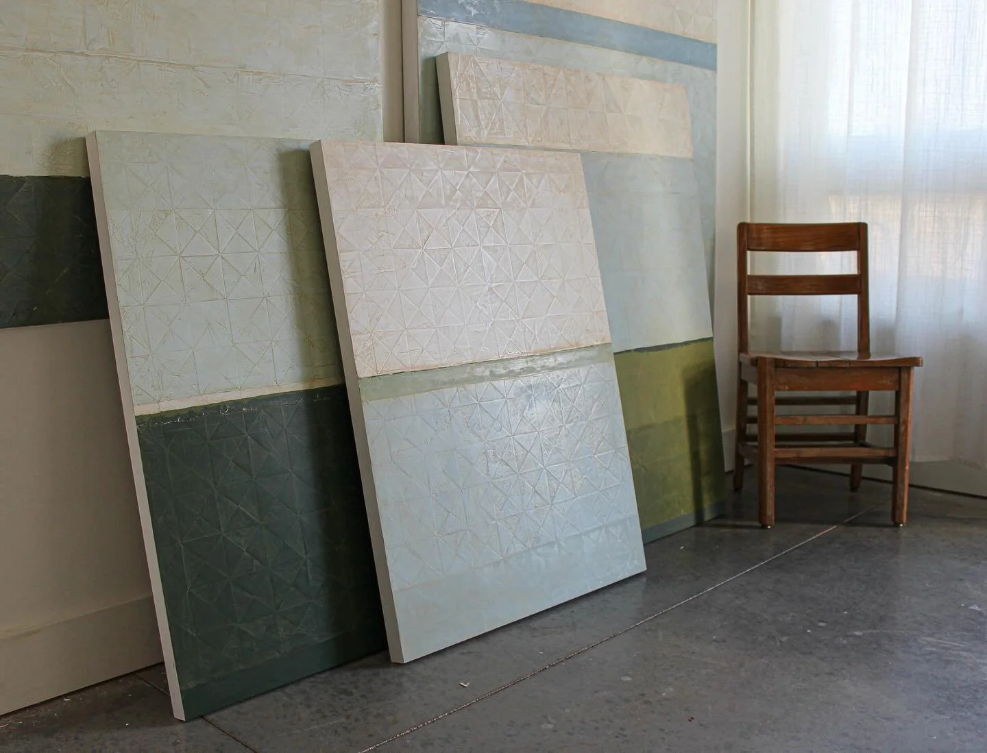 I always love the last day in the studio with a collection. Wiring, signing, painting edges&hellip; and taking a minute to sit back and really look at what I&rsquo;ve made.