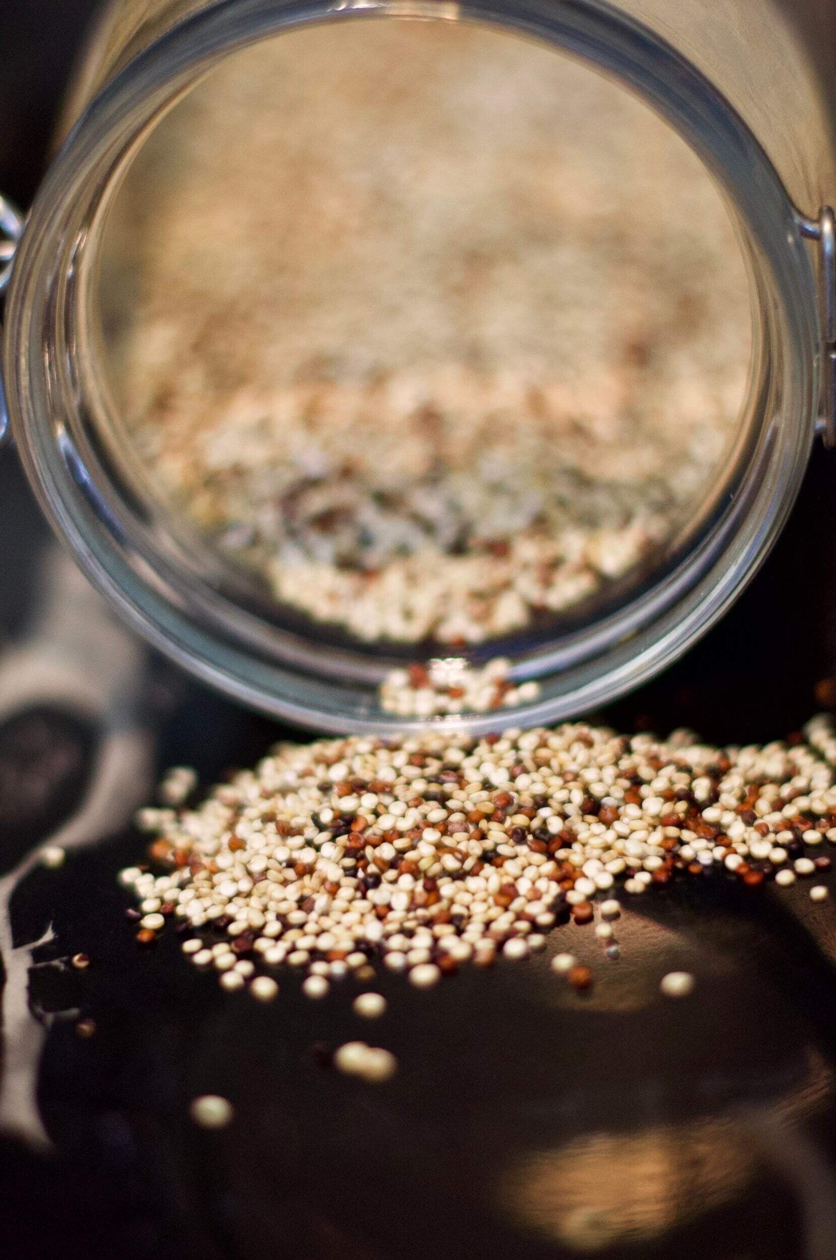 tri colored quinoa pic, benefits of quinoa,  energetics of food, quinoa, east west wellness